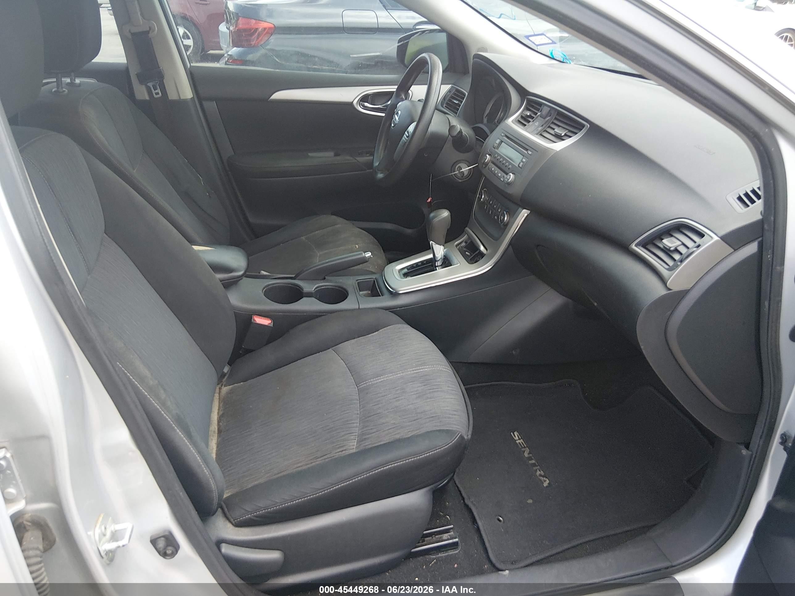 2014 Nissan Sentra Sv Silver vin: 3N1AB7AP4EL665855