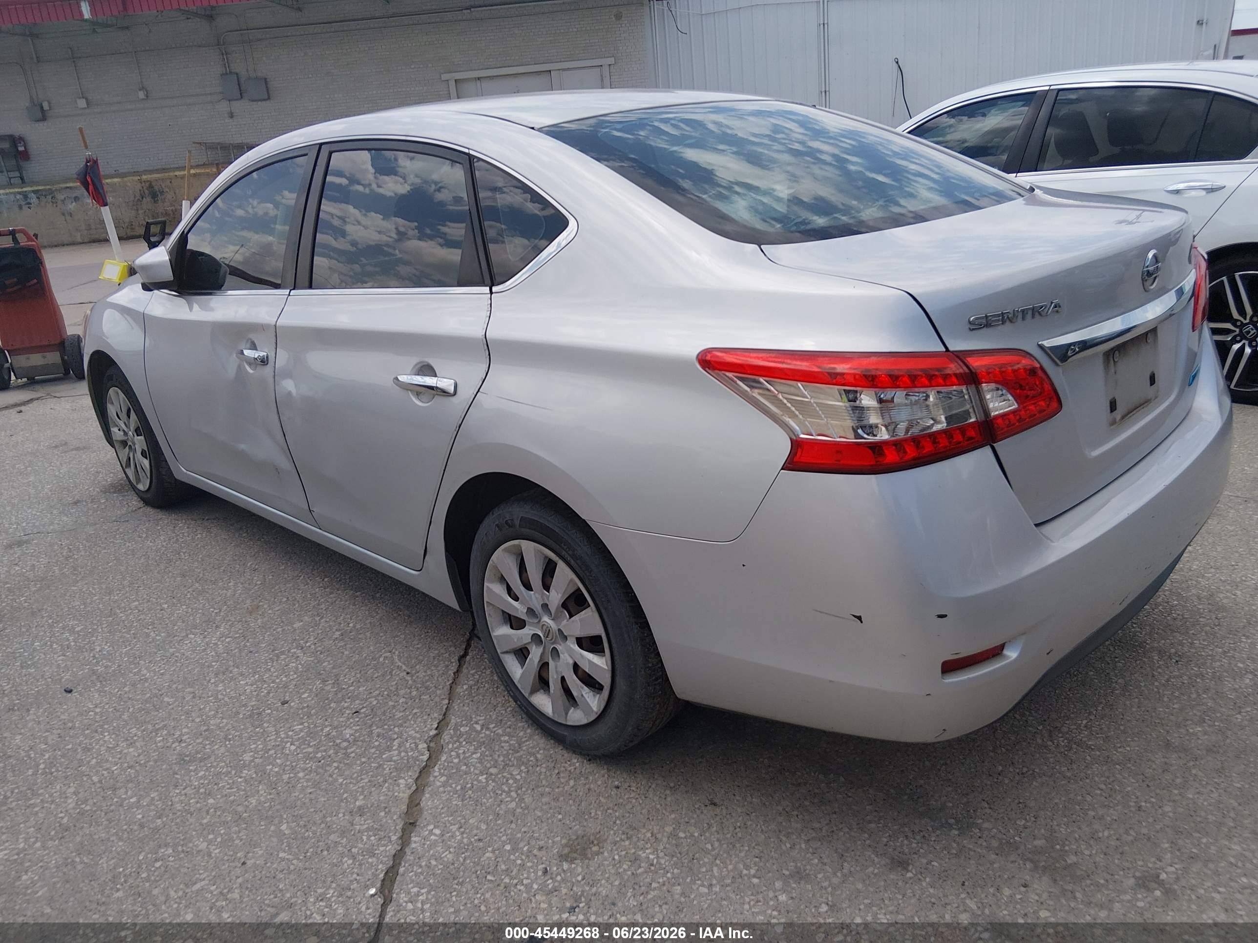 2014 Nissan Sentra Sv Silver vin: 3N1AB7AP4EL665855