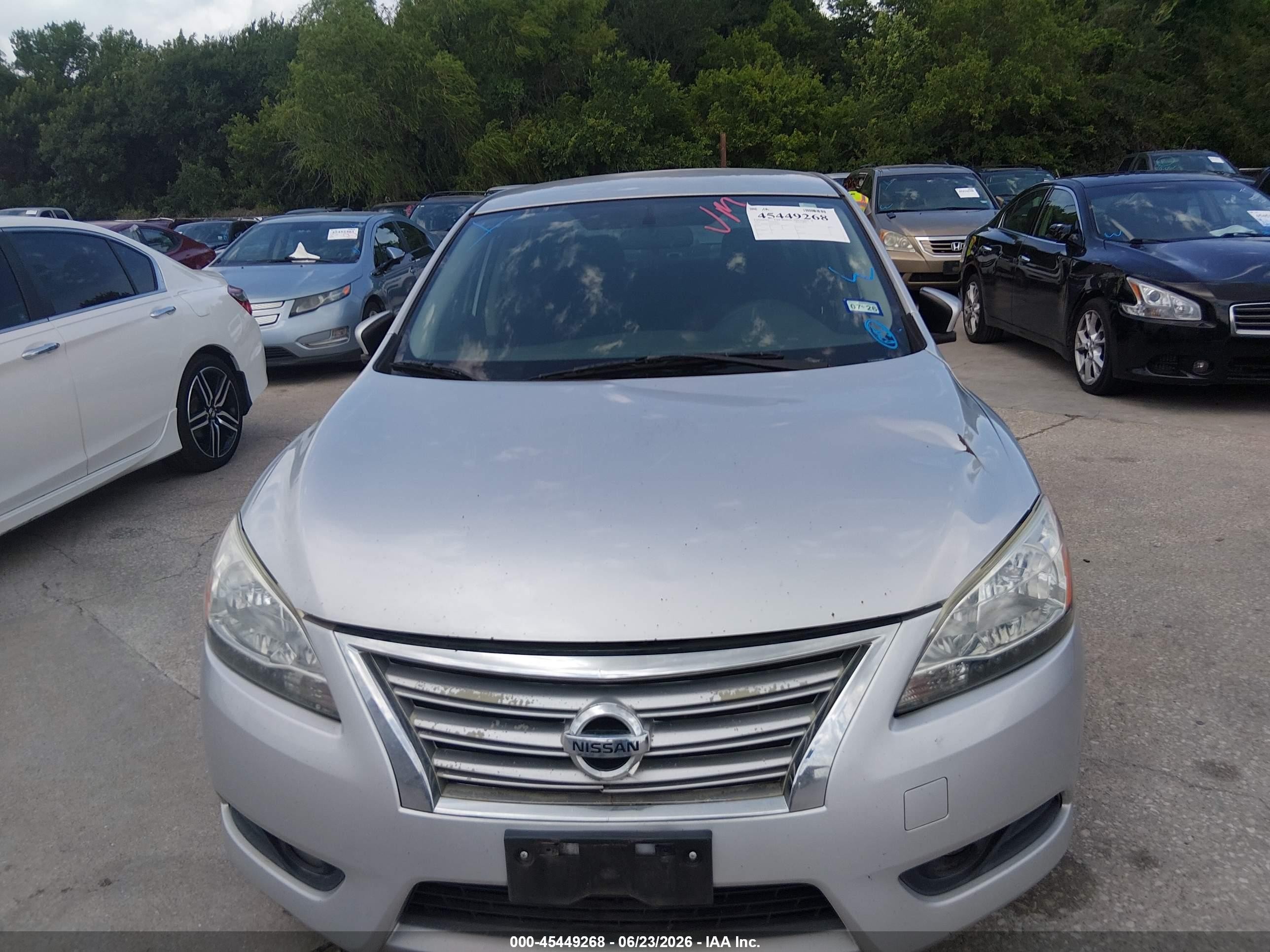 2014 Nissan Sentra Sv Silver vin: 3N1AB7AP4EL665855