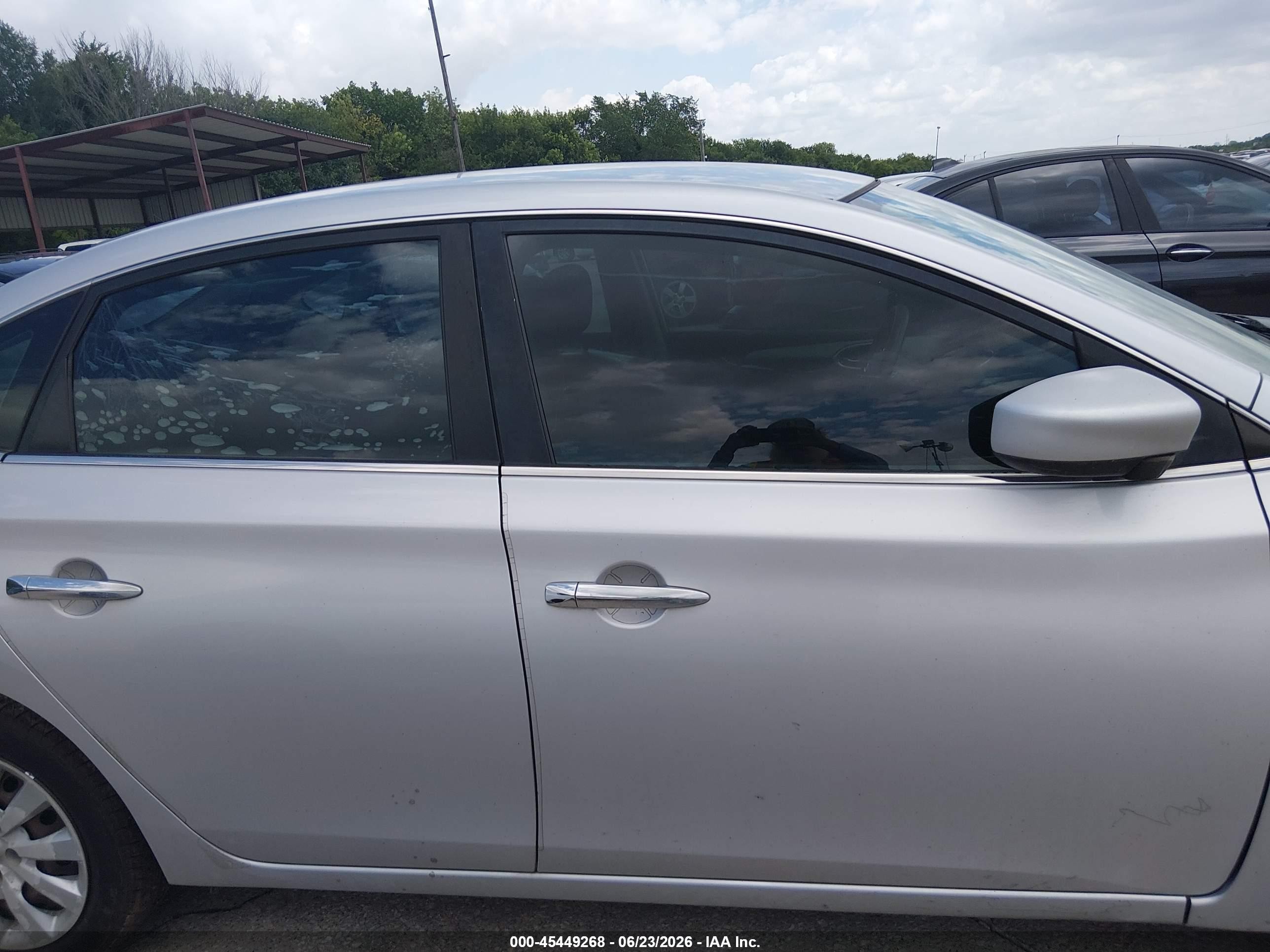 2014 Nissan Sentra Sv Silver vin: 3N1AB7AP4EL665855