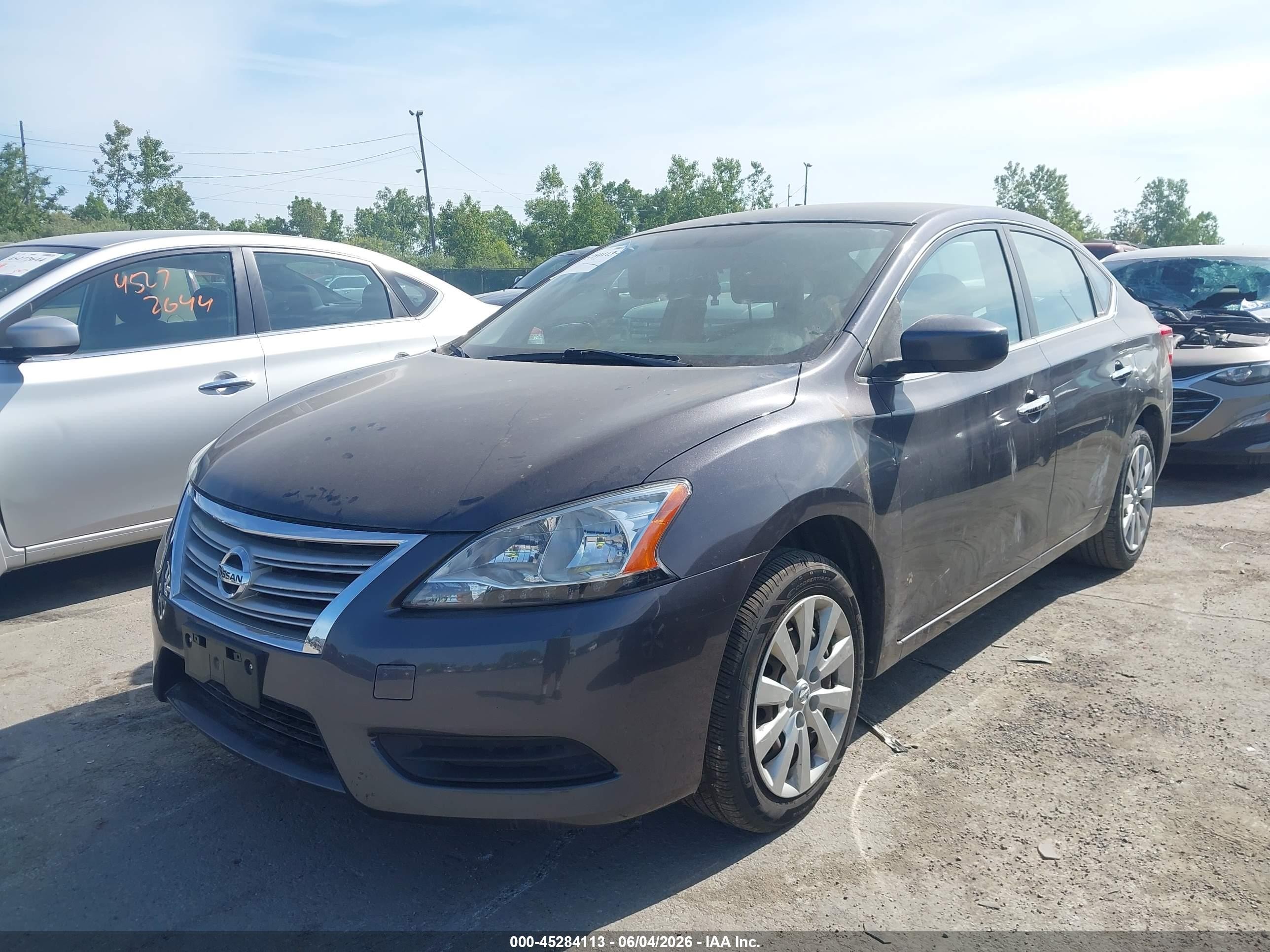 2014 Nissan Sentra Sv Gray vin: 3N1AB7AP4EL670621
