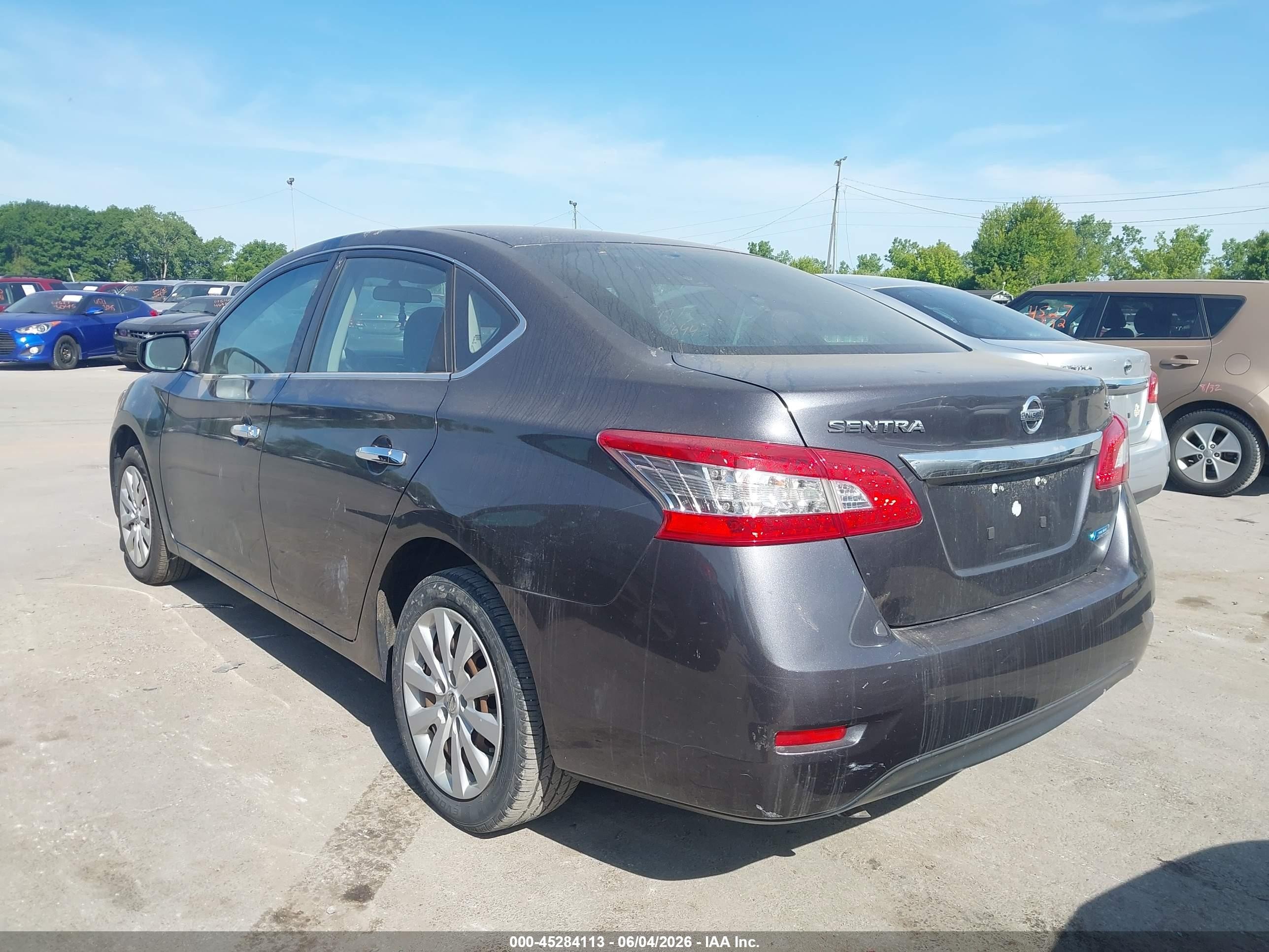 2014 Nissan Sentra Sv Gray vin: 3N1AB7AP4EL670621
