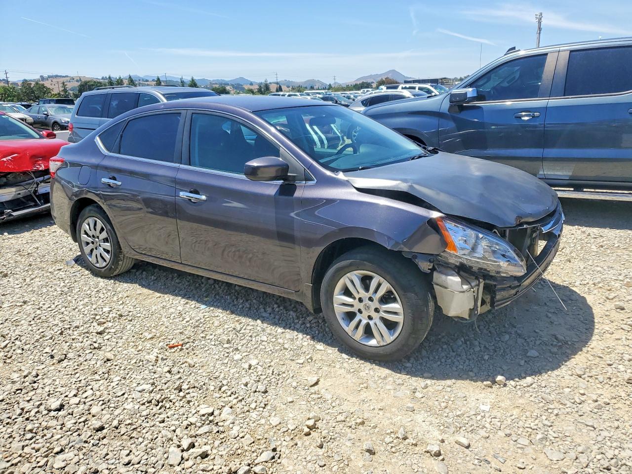 2014 Nissan Sentra Sv Gray vin: 3N1AB7AP4EL670943