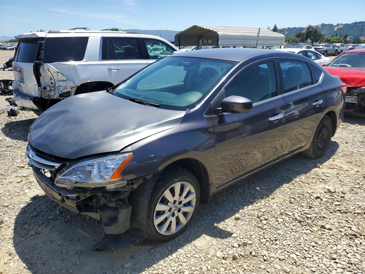2014 Nissan Sentra Sv Gray vin: 3N1AB7AP4EL670943