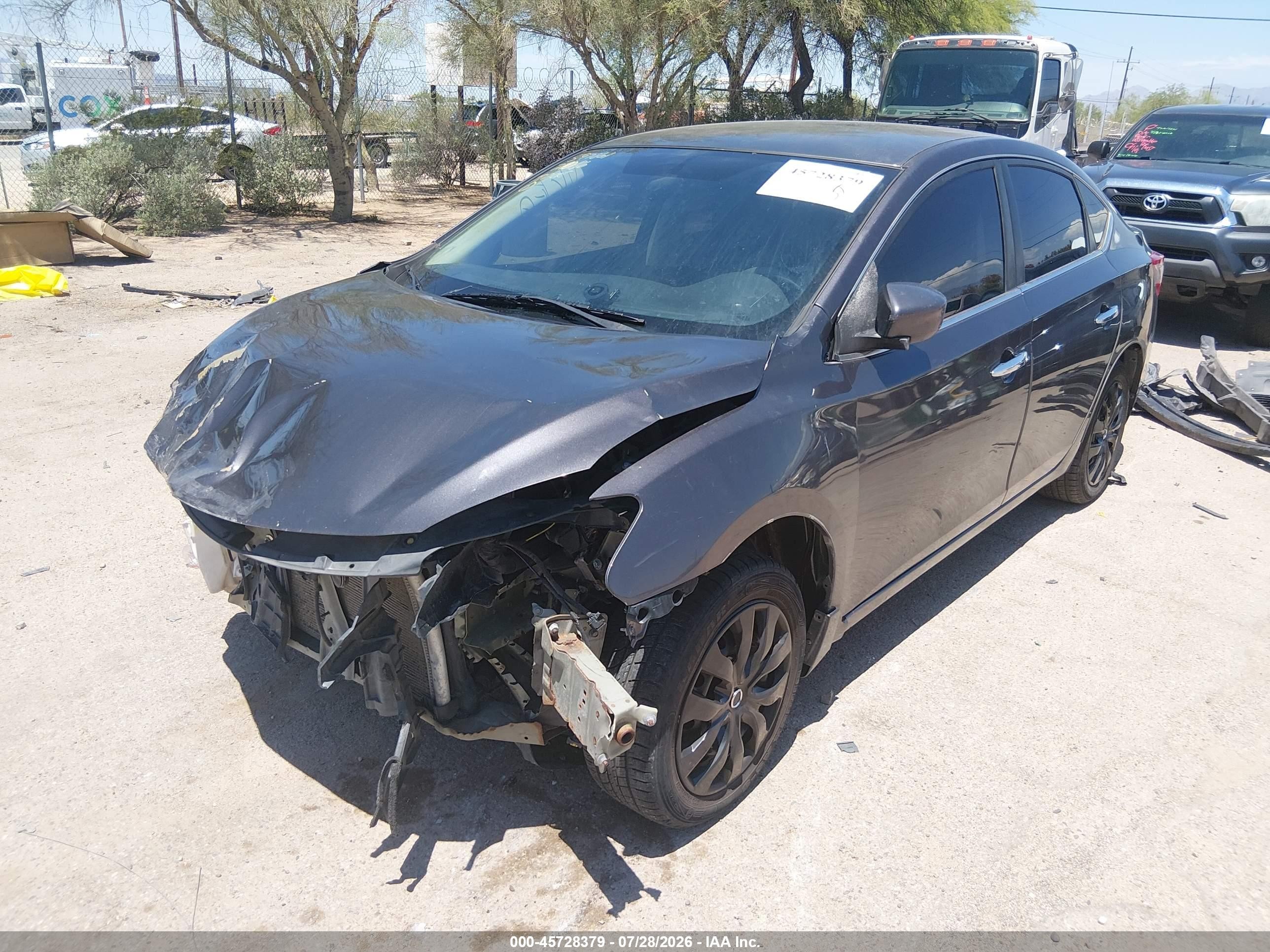 2014 Nissan Sentra S Gray vin: 3N1AB7AP4EL681358