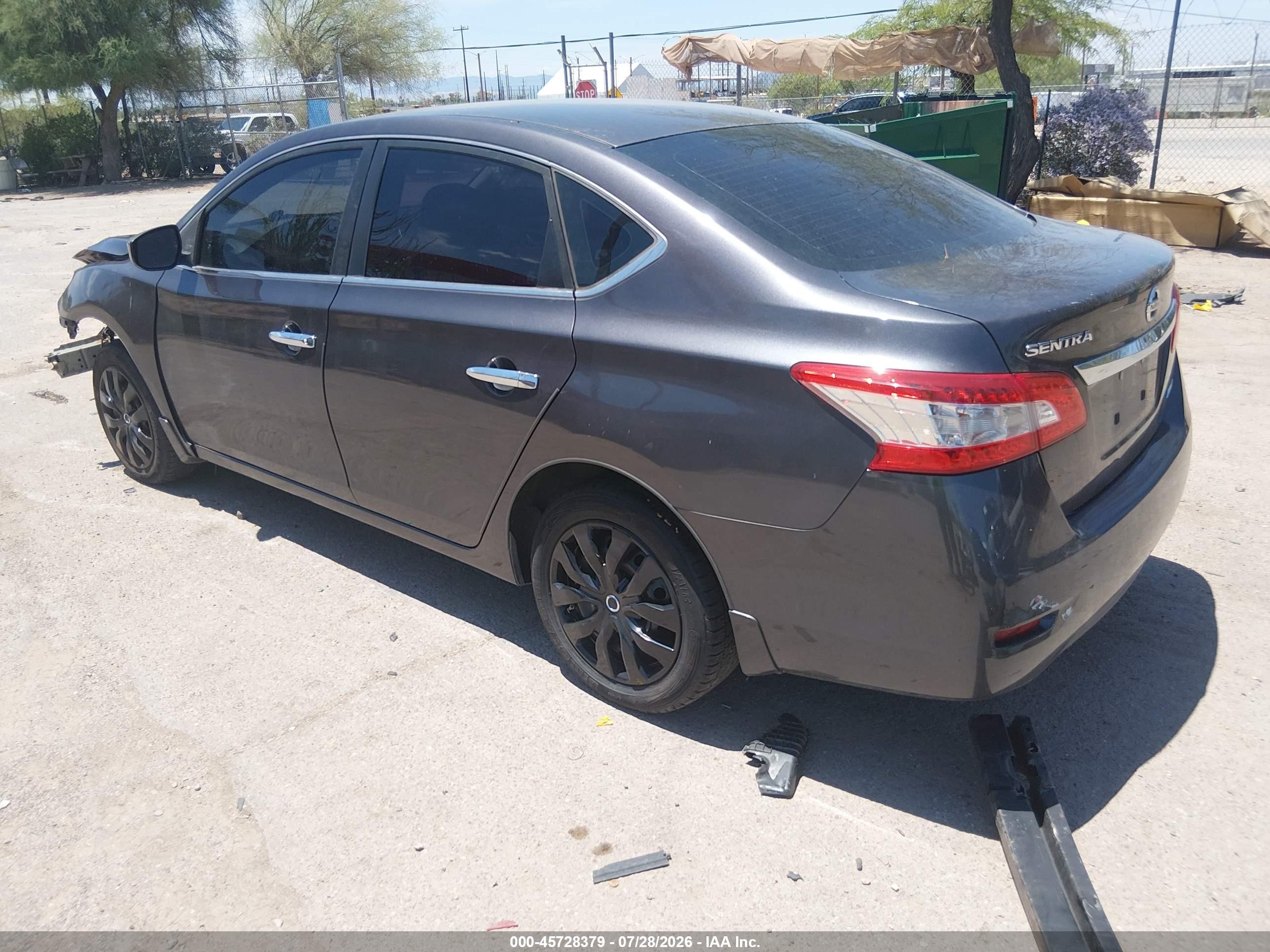 2014 Nissan Sentra S Gray vin: 3N1AB7AP4EL681358