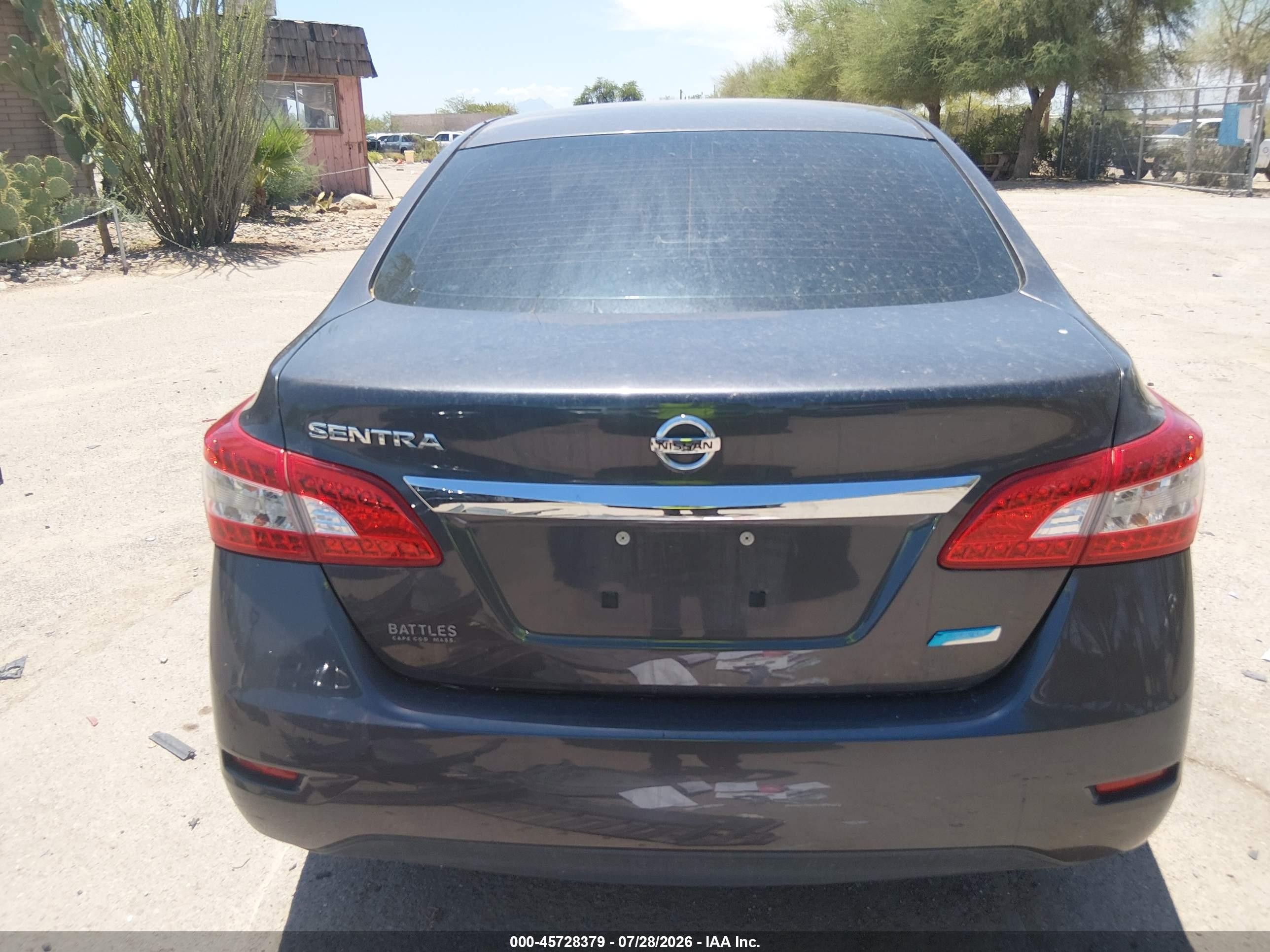 2014 Nissan Sentra S Gray vin: 3N1AB7AP4EL681358