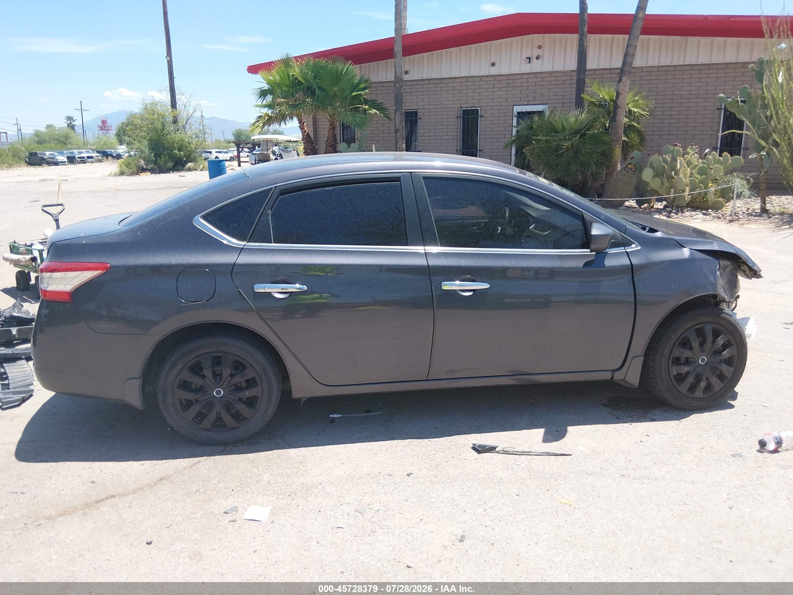 2014 Nissan Sentra S Gray vin: 3N1AB7AP4EL681358