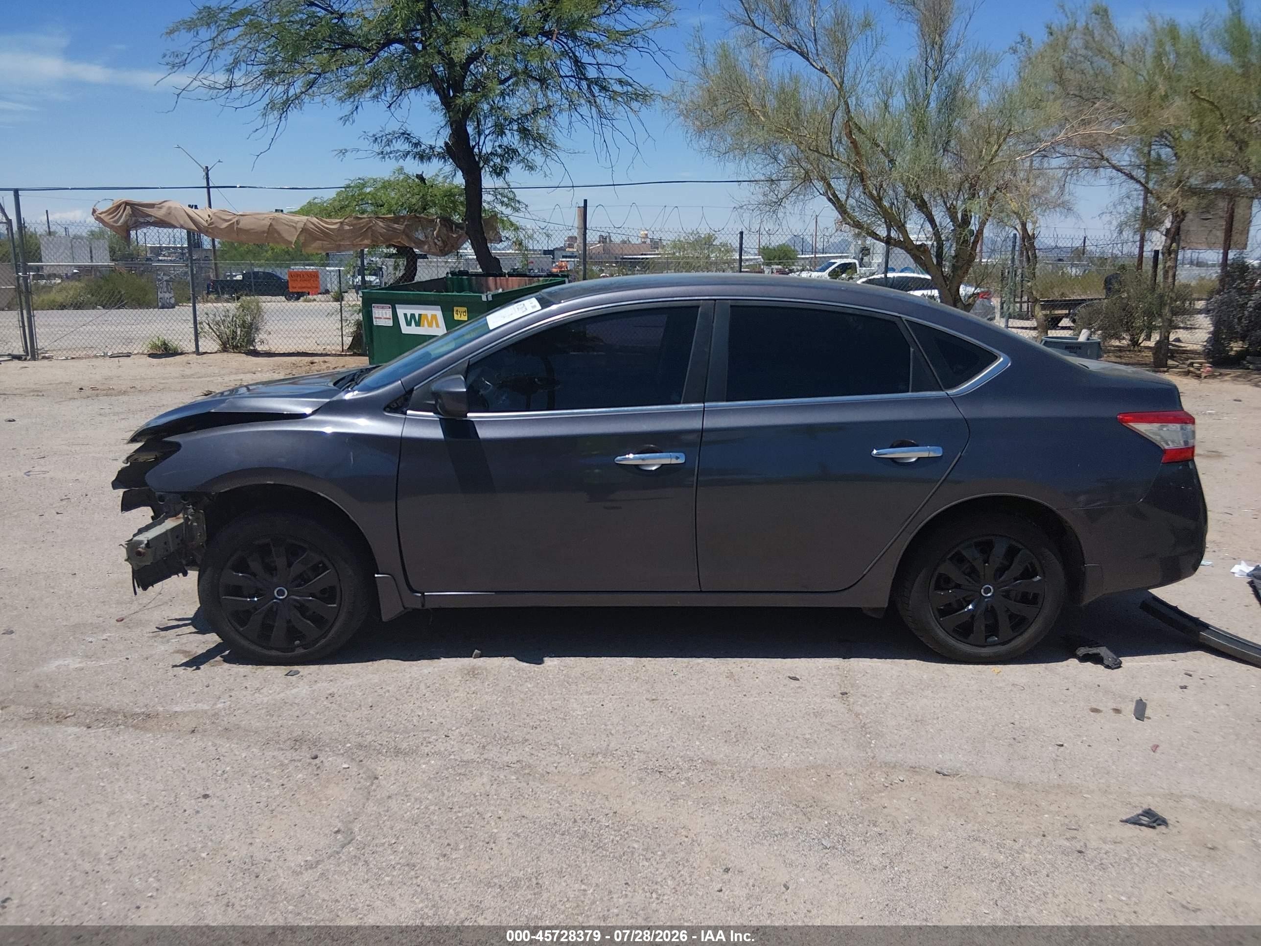2014 Nissan Sentra S Gray vin: 3N1AB7AP4EL681358