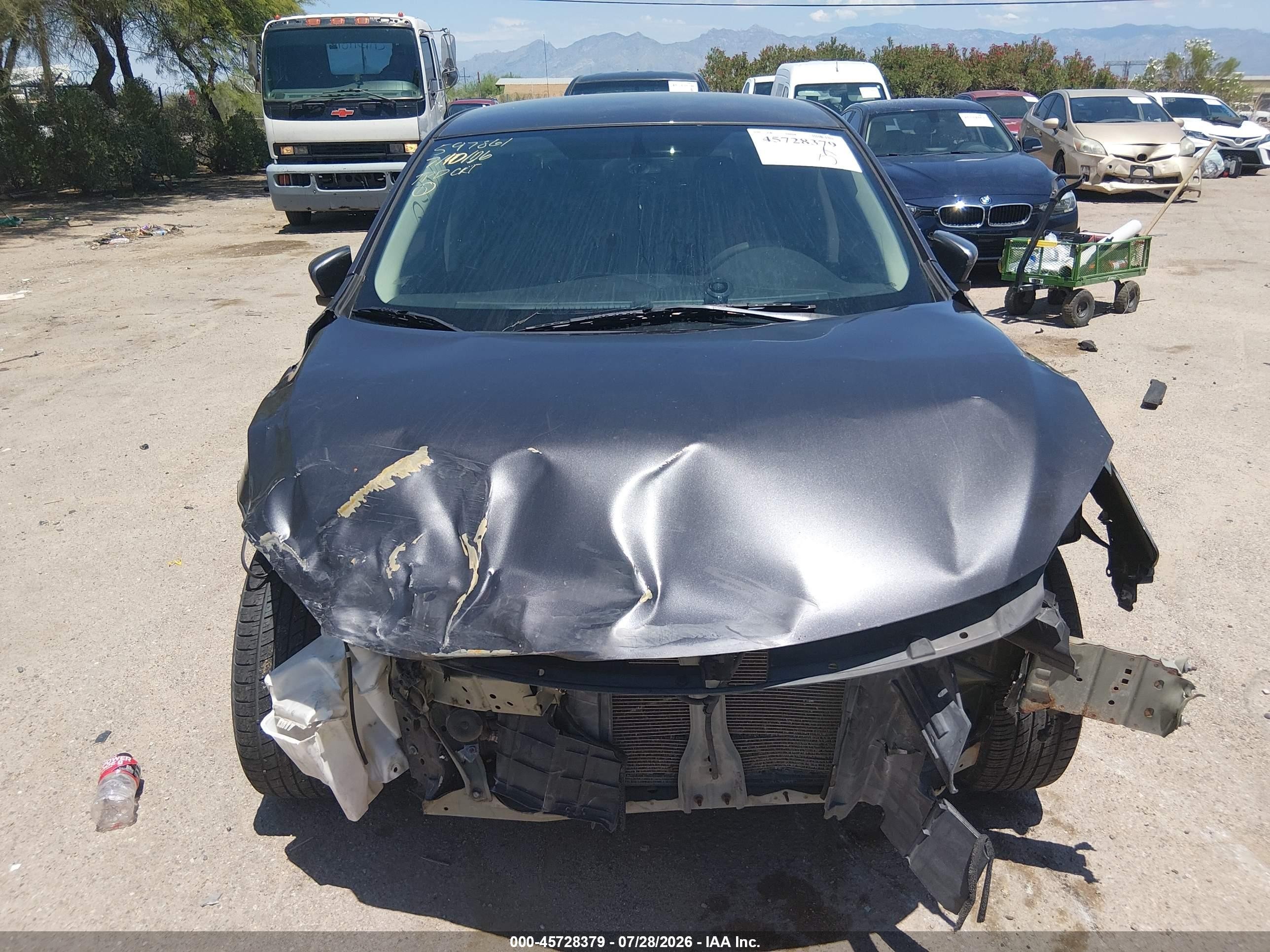 2014 Nissan Sentra S Gray vin: 3N1AB7AP4EL681358