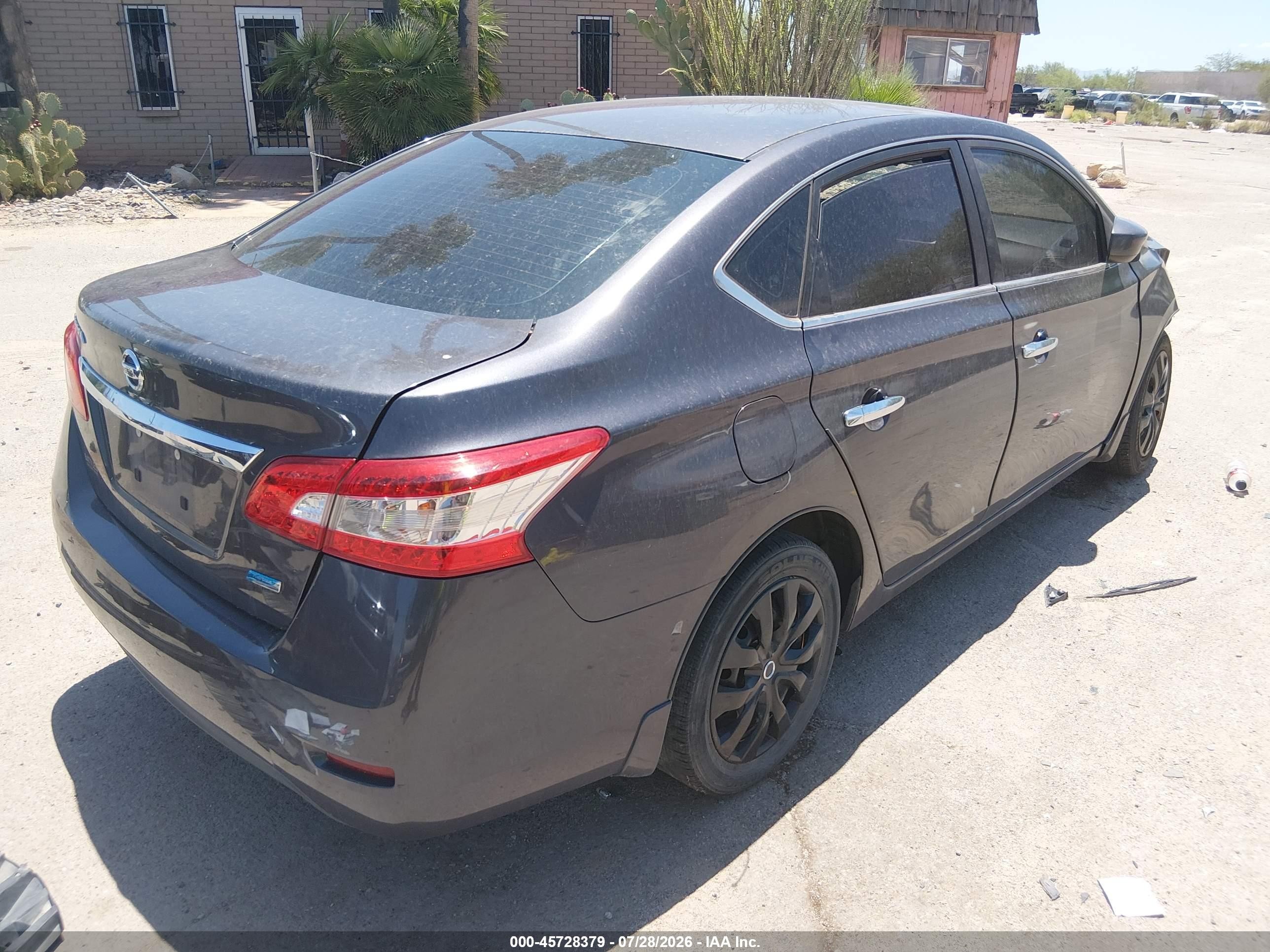2014 Nissan Sentra S Gray vin: 3N1AB7AP4EL681358