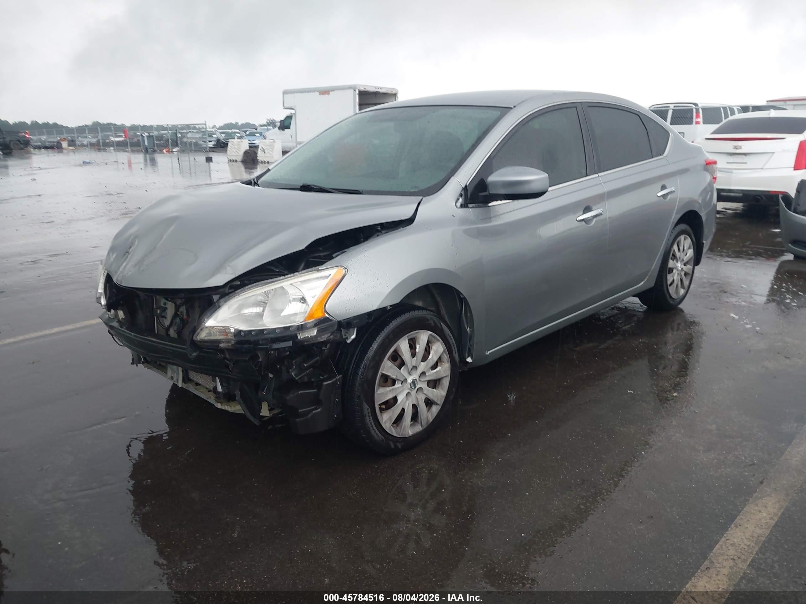 2014 Nissan Sentra S Silver vin: 3N1AB7AP4EL685247