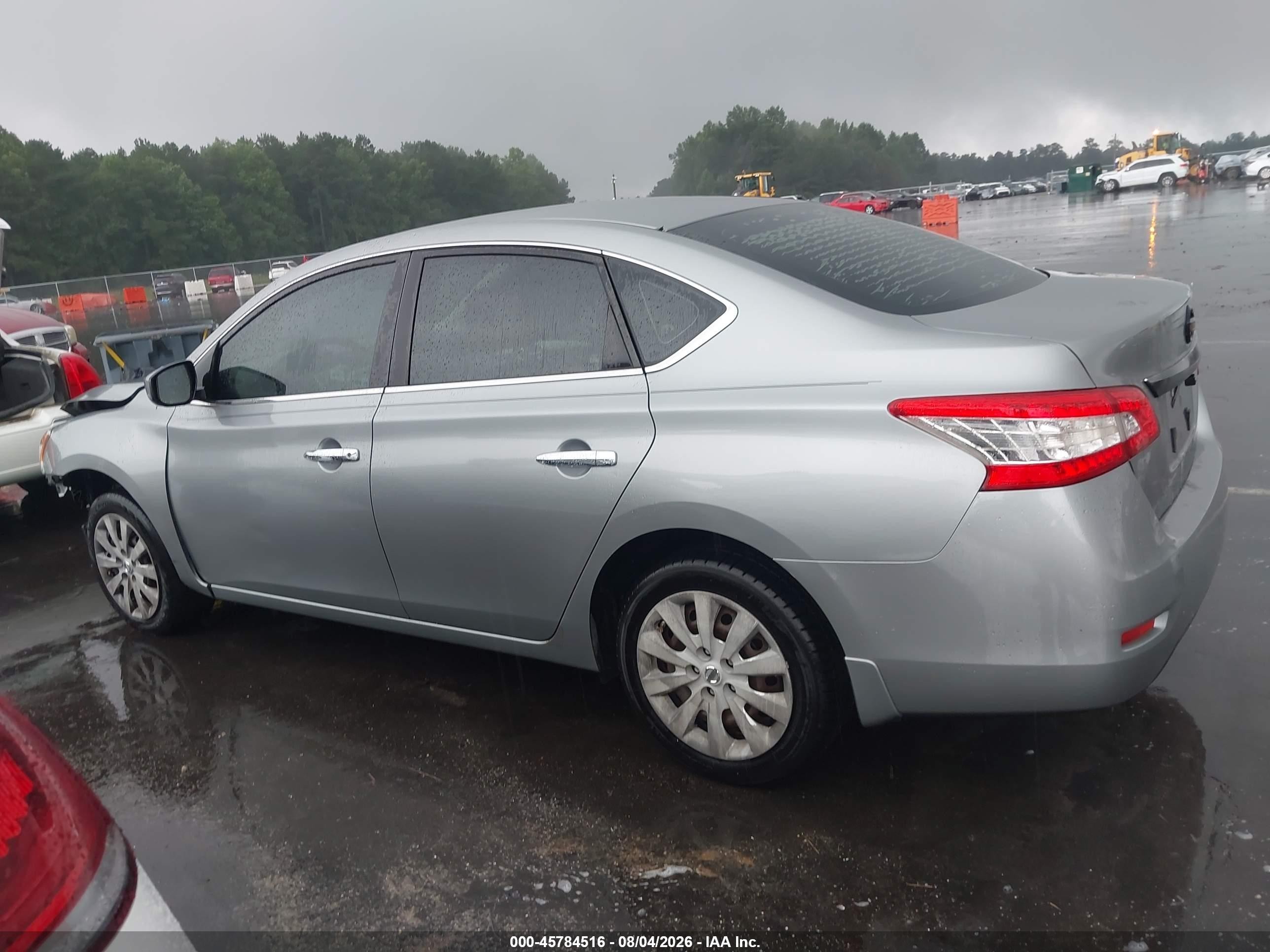 2014 Nissan Sentra S Silver vin: 3N1AB7AP4EL685247