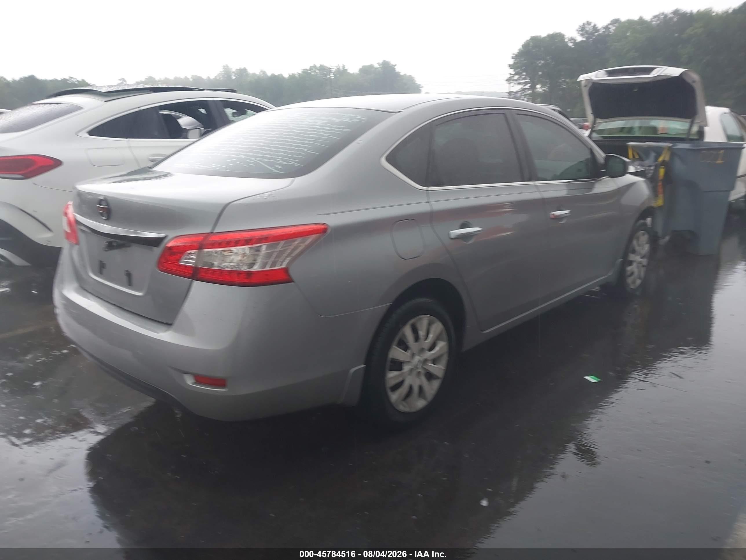 2014 Nissan Sentra S Silver vin: 3N1AB7AP4EL685247