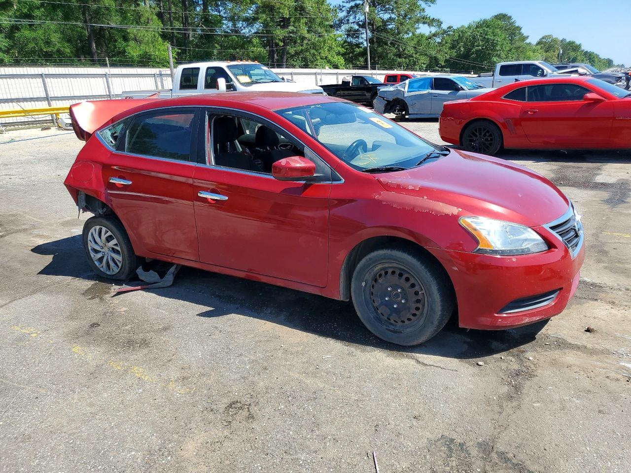 2014 Nissan Sentra S Красный vin: 3N1AB7AP4EL692960