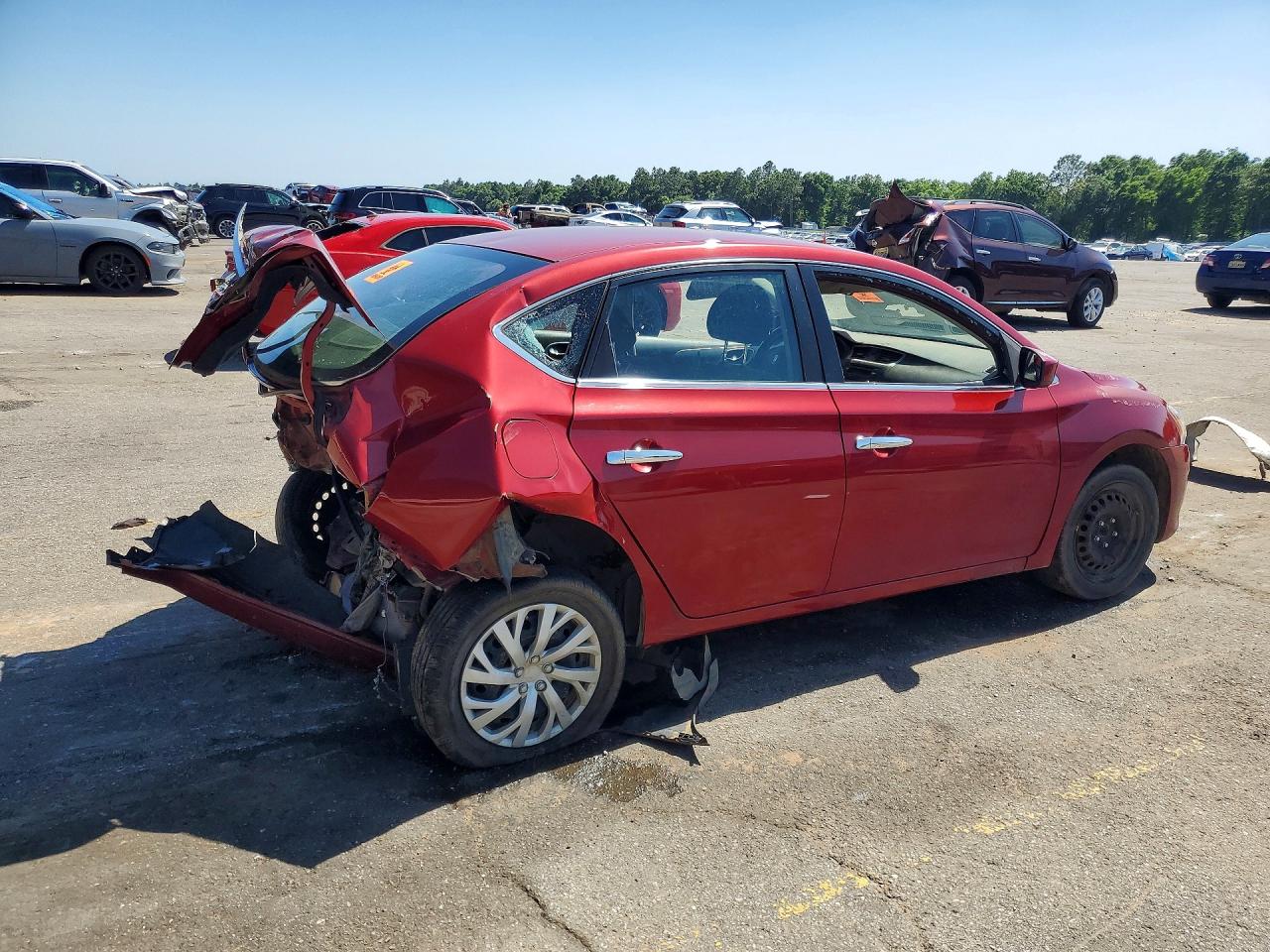 2014 Nissan Sentra S Красный vin: 3N1AB7AP4EL692960