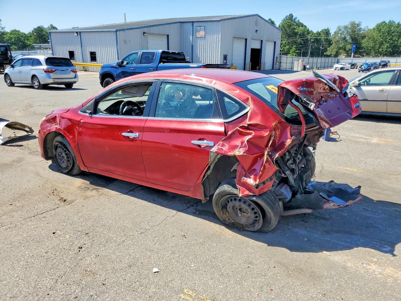 2014 Nissan Sentra S Красный vin: 3N1AB7AP4EL692960