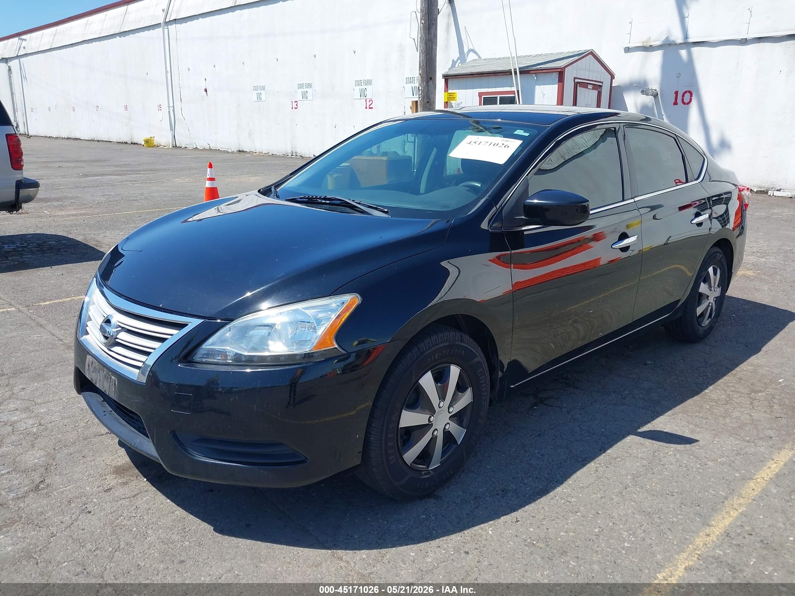 2014 Nissan Sentra S Black vin: 3N1AB7AP4EL697818
