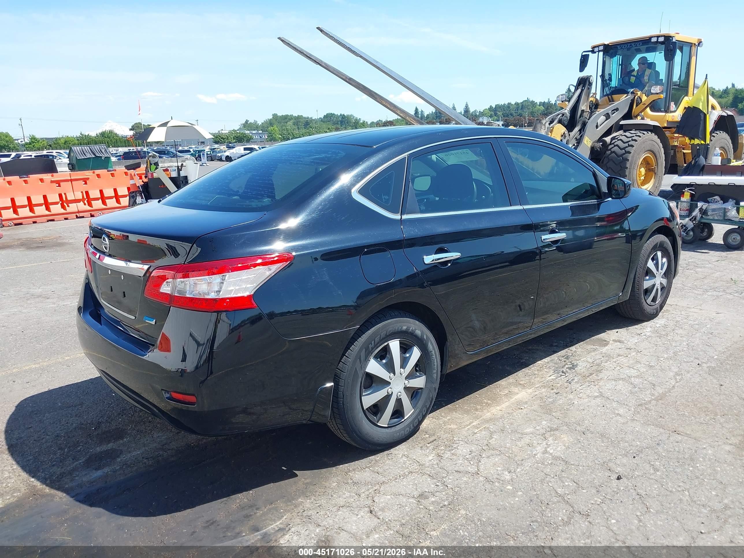2014 Nissan Sentra S Black vin: 3N1AB7AP4EL697818