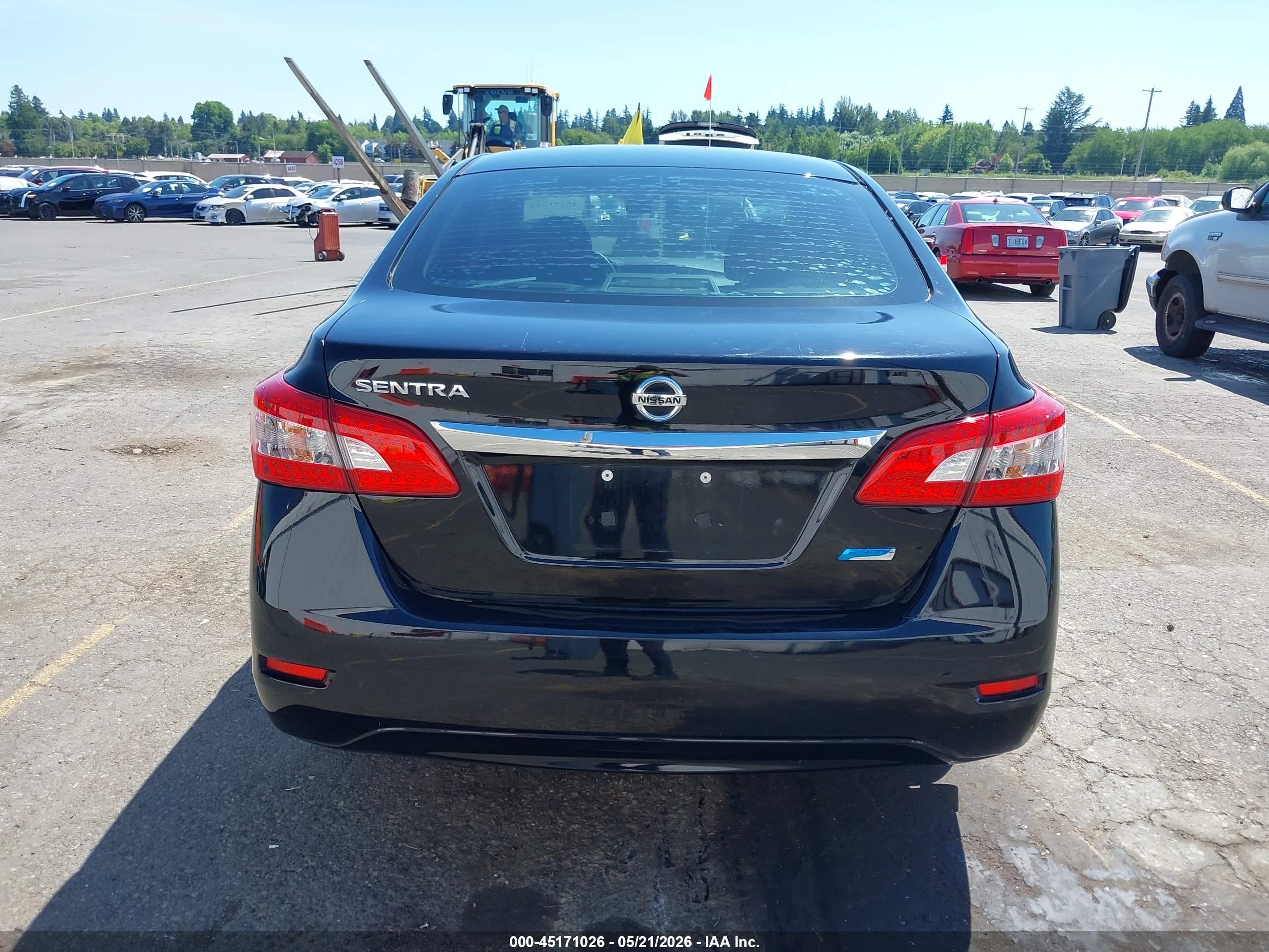 2014 Nissan Sentra S Black vin: 3N1AB7AP4EL697818