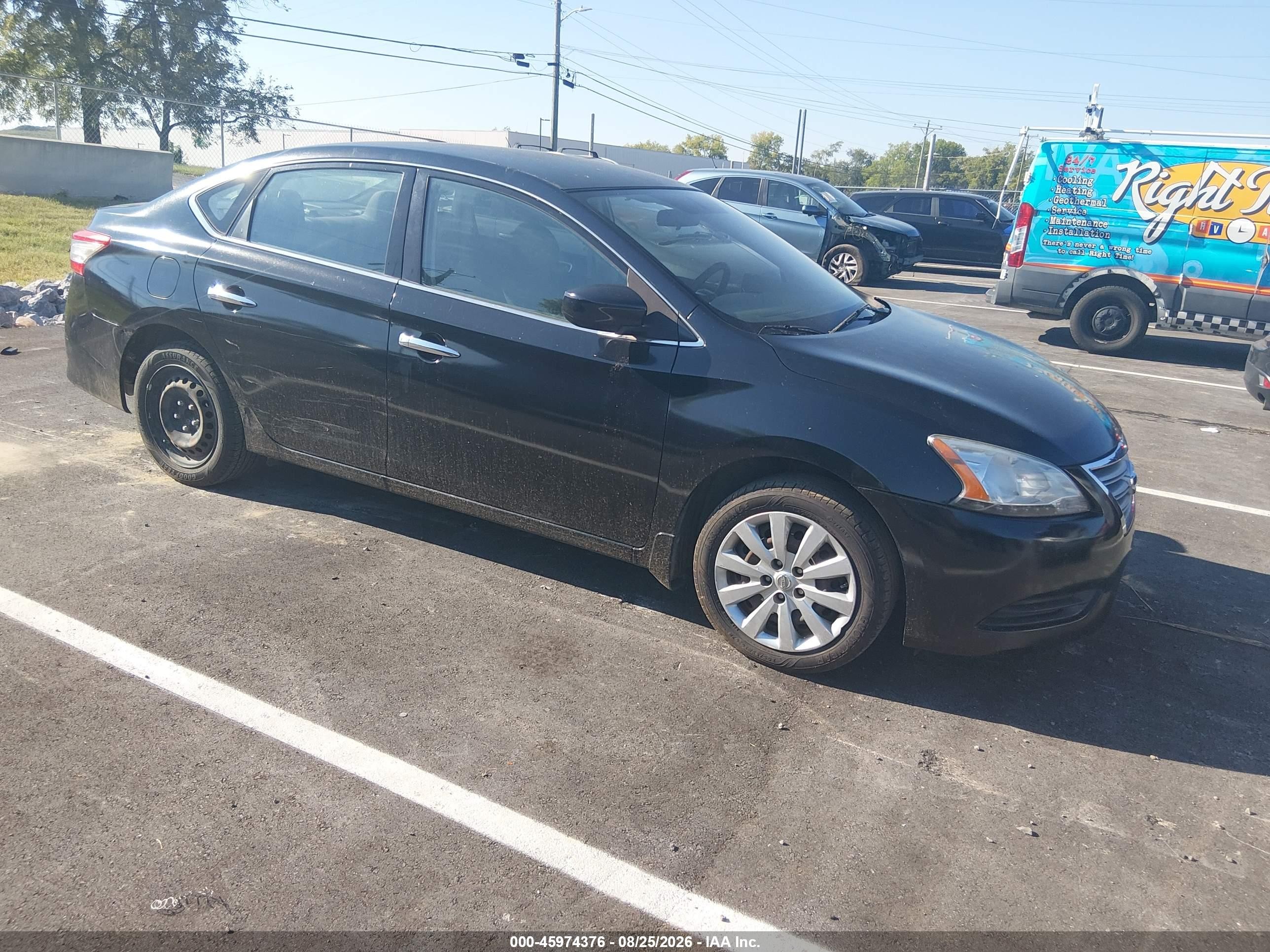 2014 Nissan Sentra Fe+ S/fe+ Sv/s/sl/sr/sv Black vin: 3N1AB7AP4EY201130