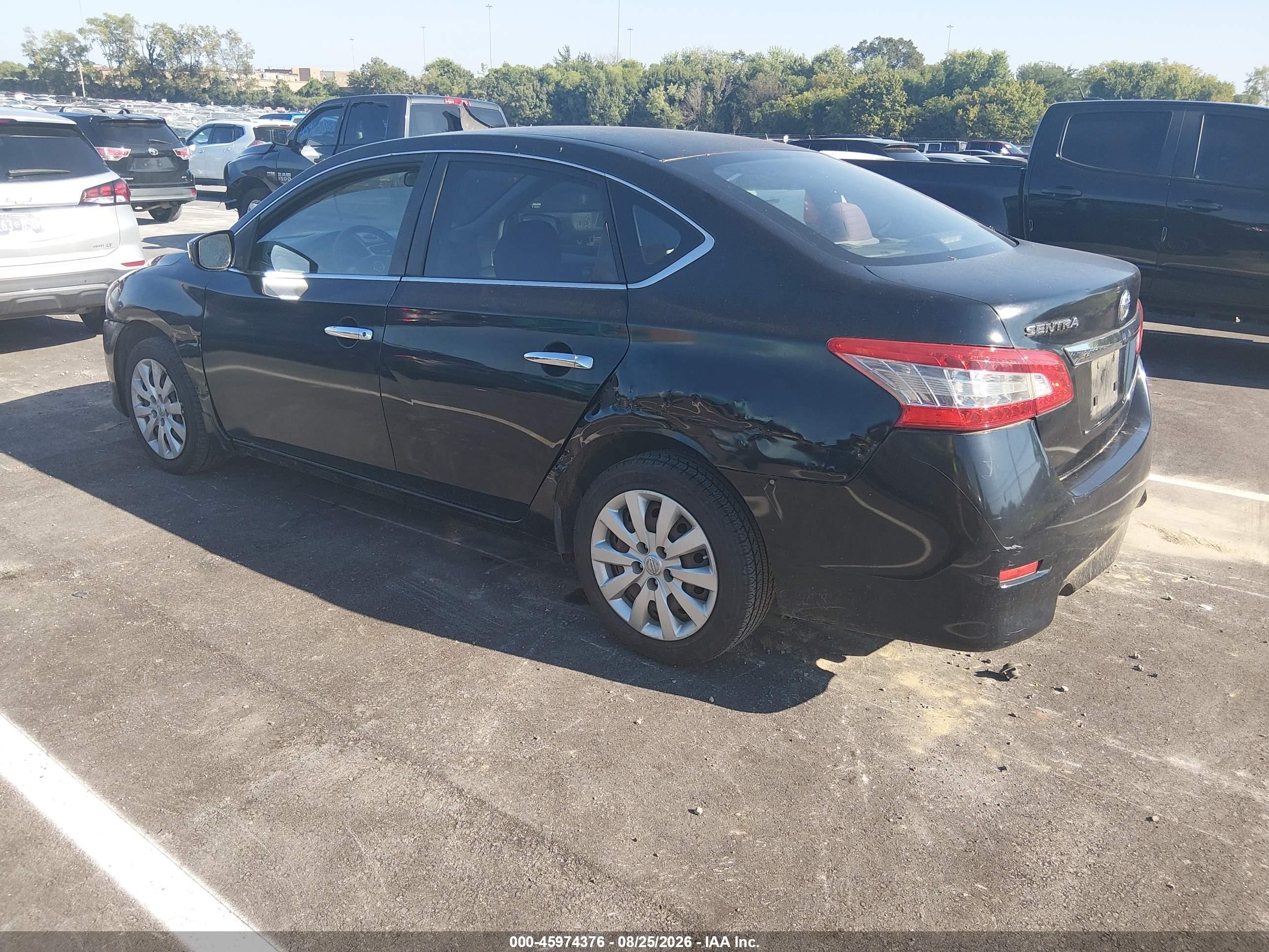 2014 Nissan Sentra Fe+ S/fe+ Sv/s/sl/sr/sv Black vin: 3N1AB7AP4EY201130