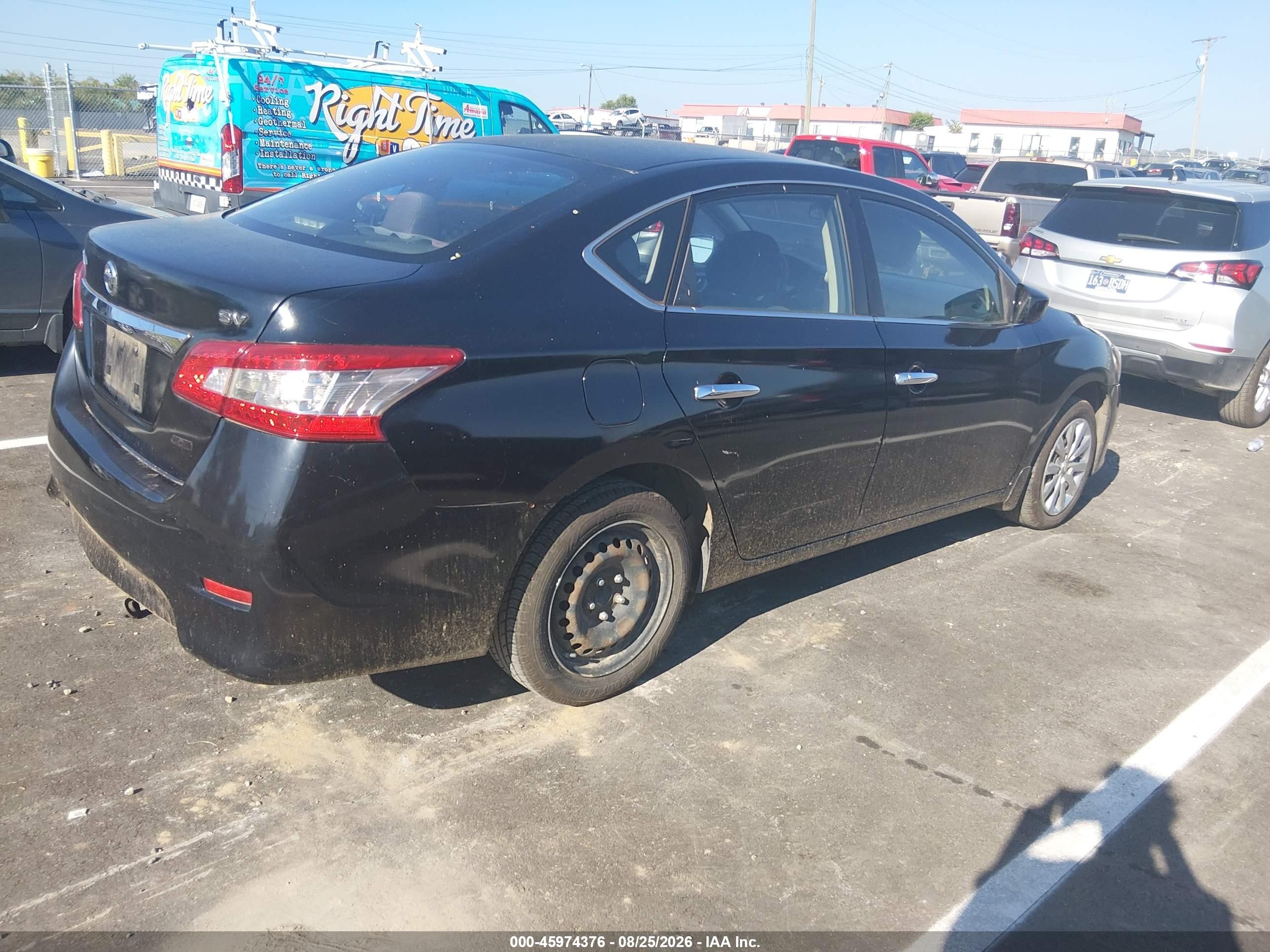2014 Nissan Sentra Fe+ S/fe+ Sv/s/sl/sr/sv Black vin: 3N1AB7AP4EY201130