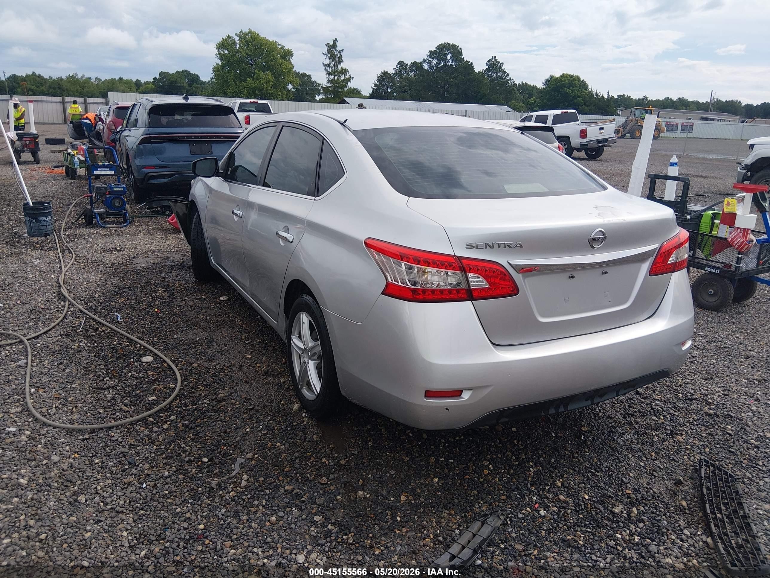 2014 Nissan Sentra S Silver vin: 3N1AB7AP4EY202505