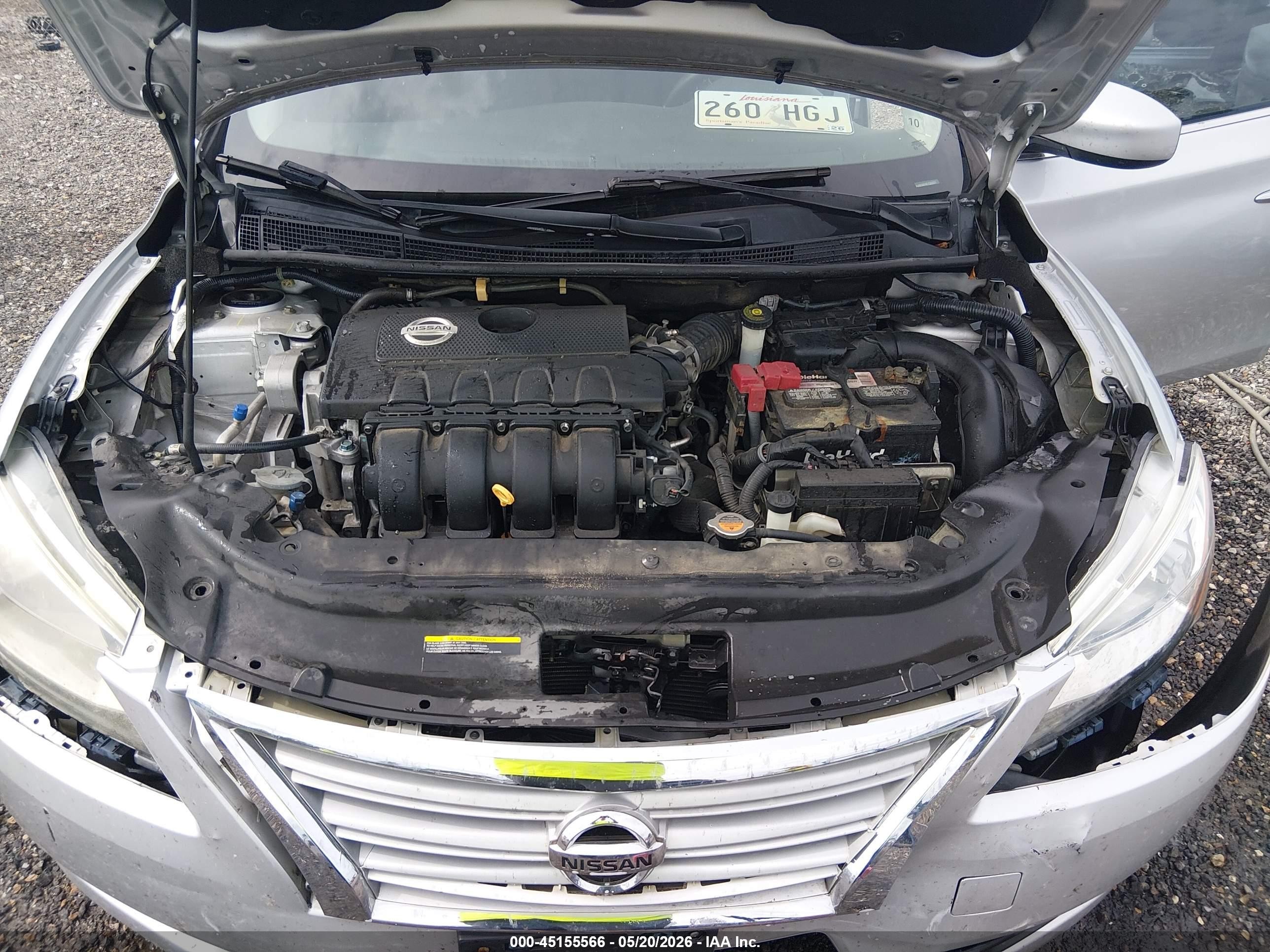 2014 Nissan Sentra S Silver vin: 3N1AB7AP4EY202505