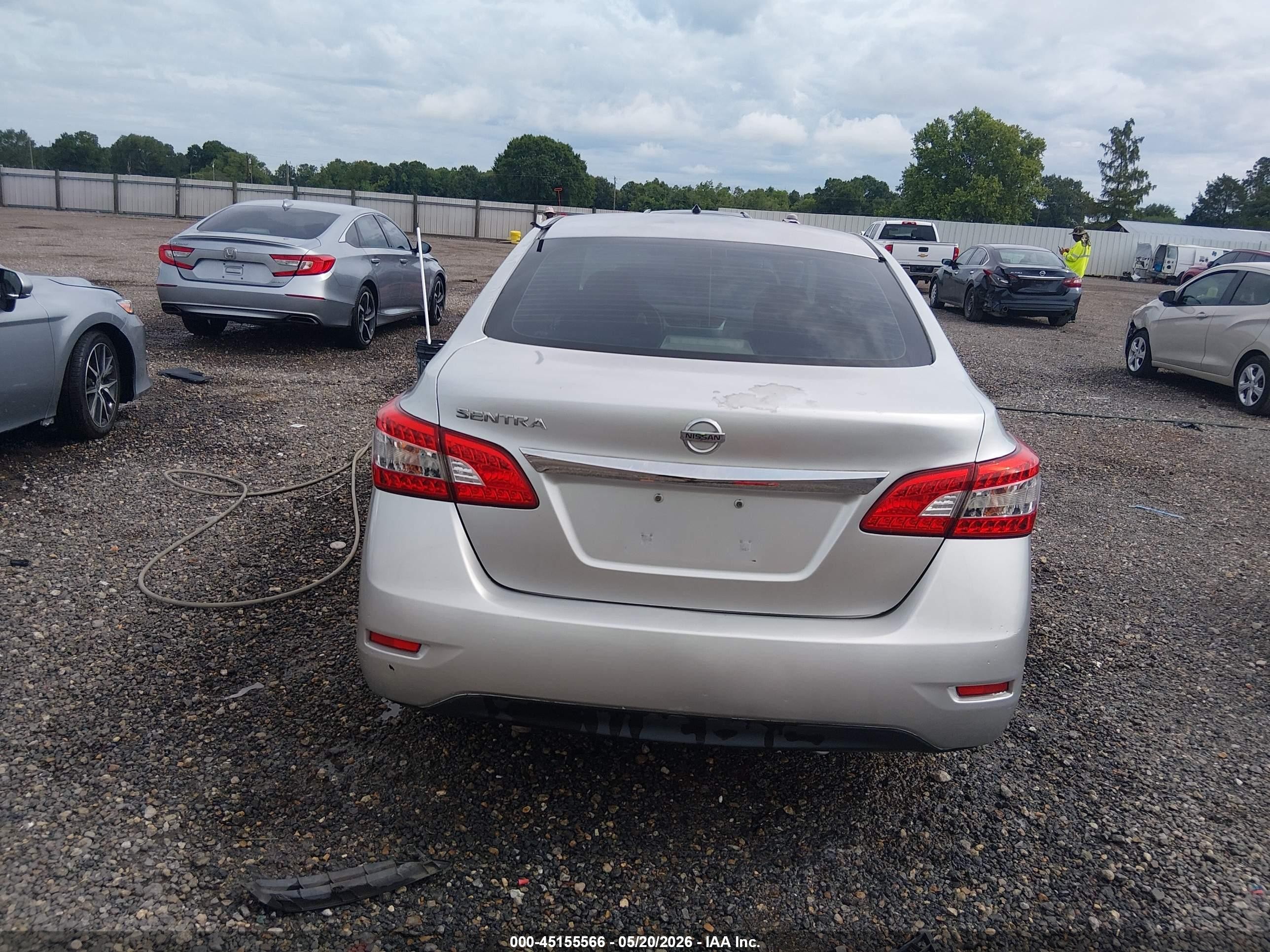 2014 Nissan Sentra S Silver vin: 3N1AB7AP4EY202505