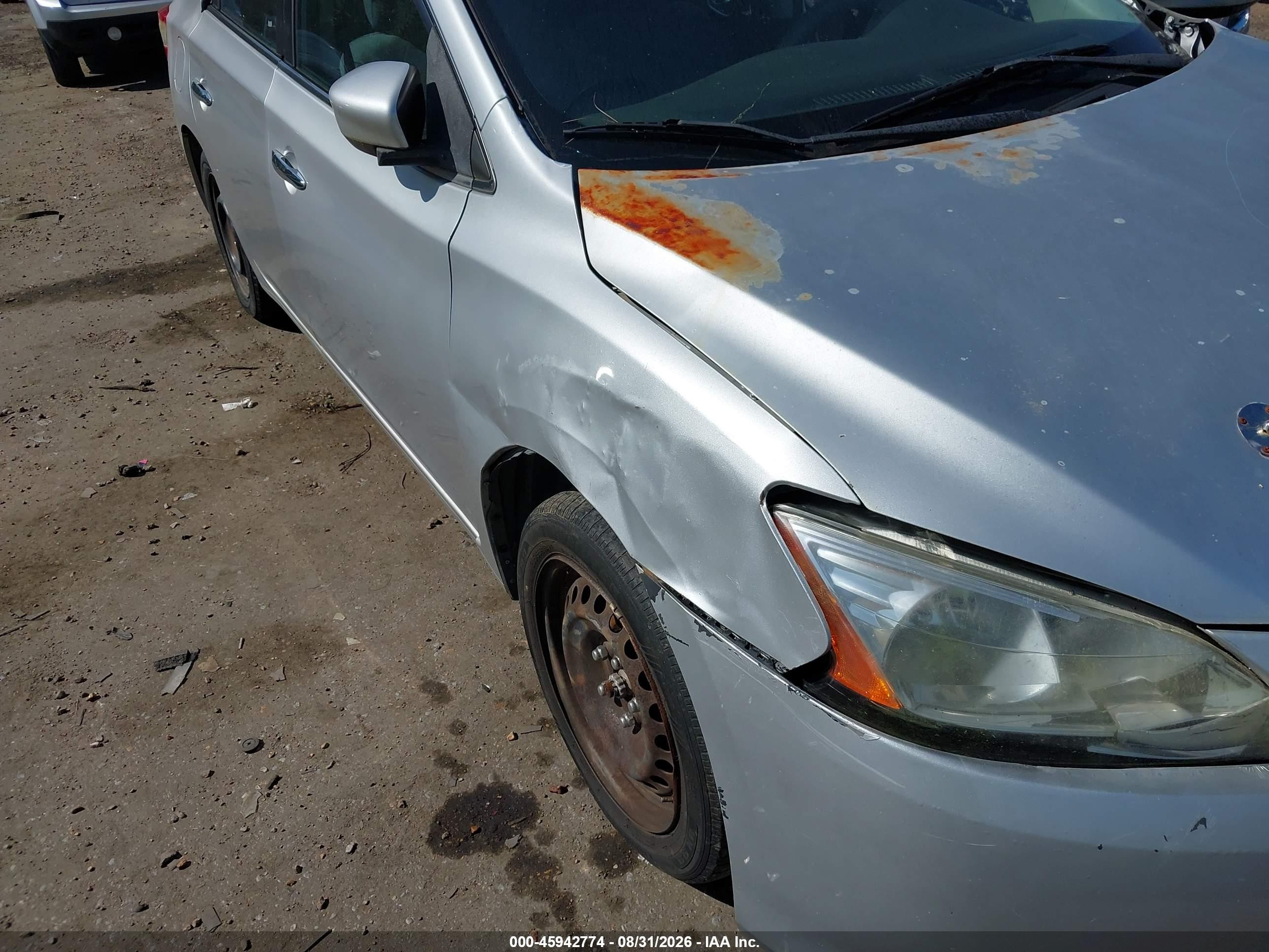2014 Nissan Sentra Sv Silver vin: 3N1AB7AP4EY208286
