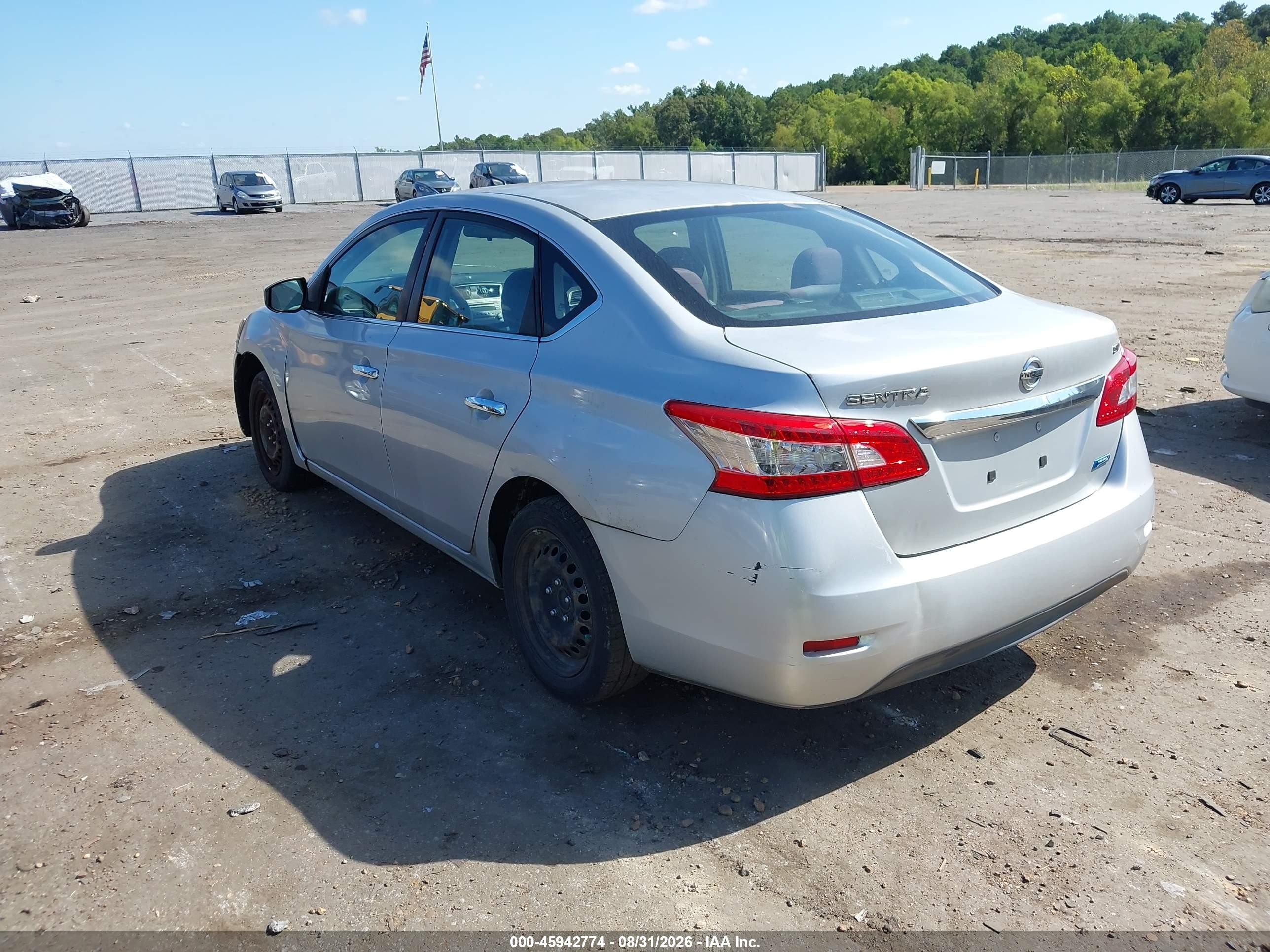 2014 Nissan Sentra Sv Silver vin: 3N1AB7AP4EY208286