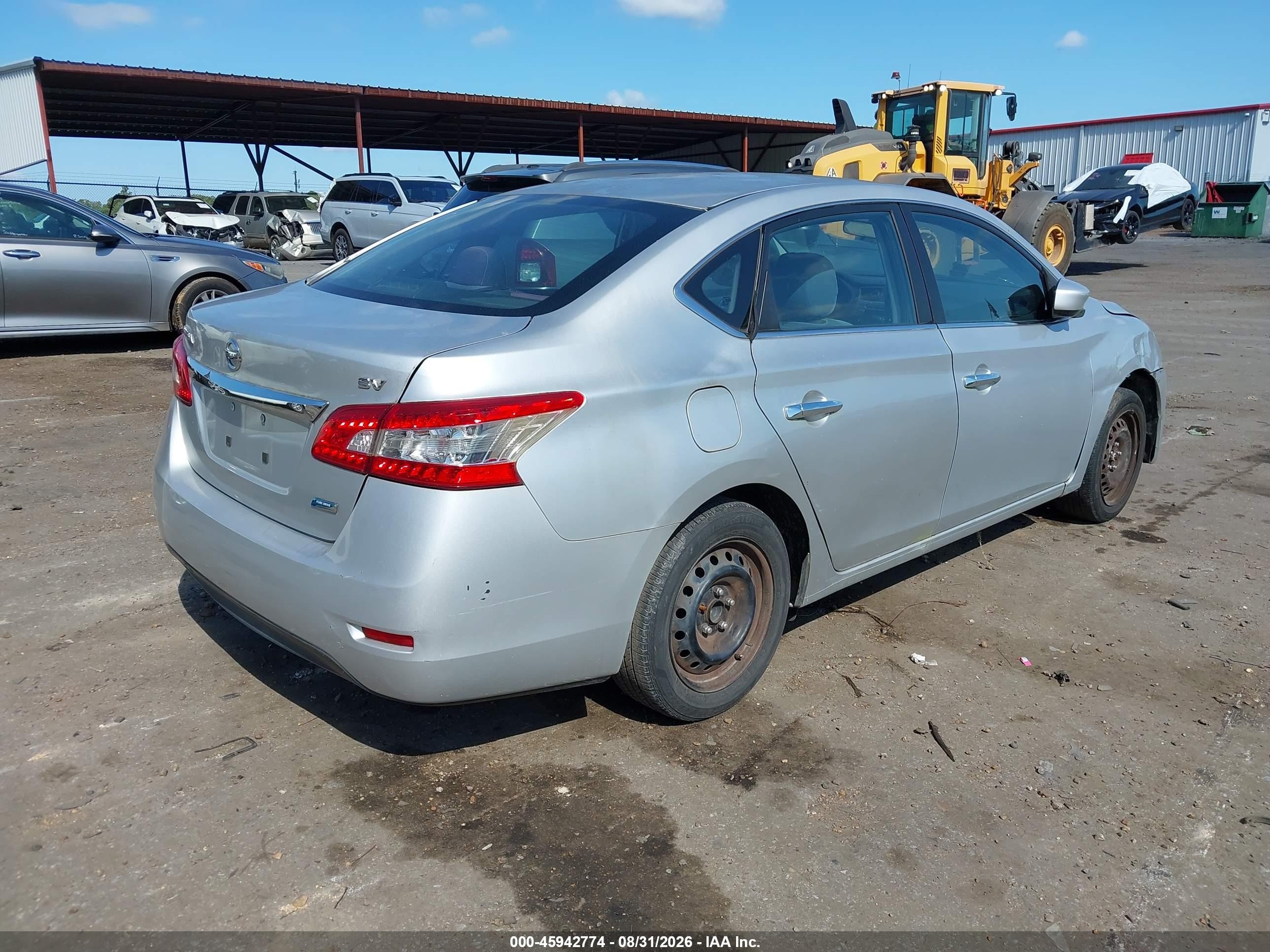 2014 Nissan Sentra Sv Silver vin: 3N1AB7AP4EY208286