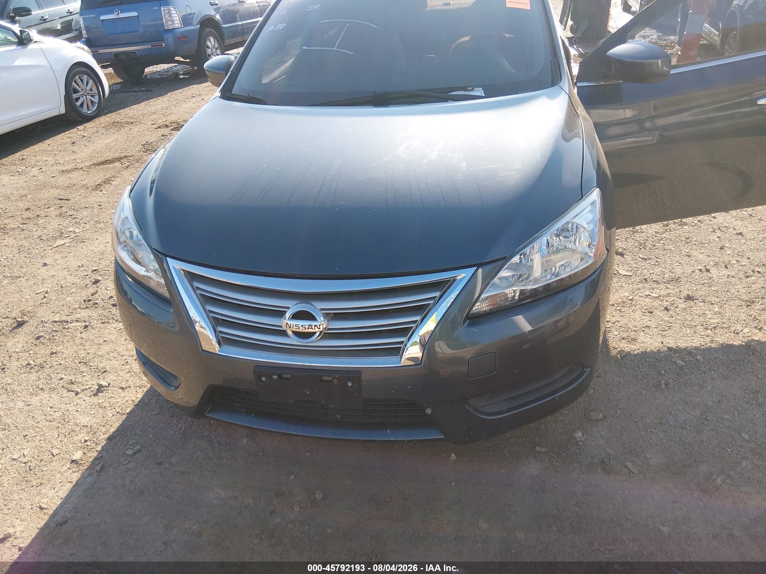 2014 Nissan Sentra Fe+ S/fe+ Sv/s/sl/sr/sv Серый vin: 3N1AB7AP4EY209082