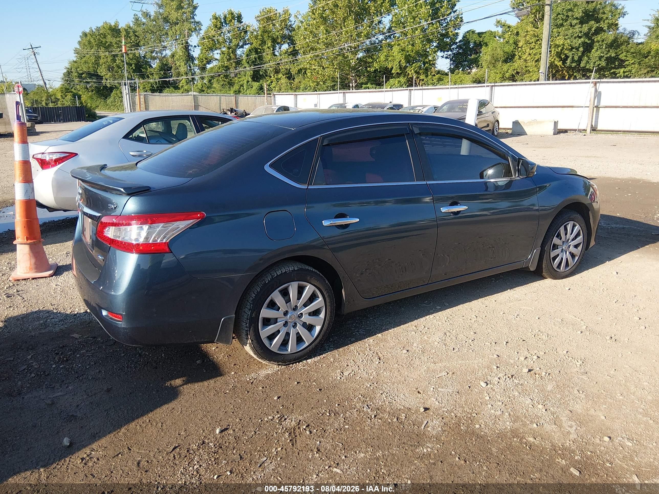 2014 Nissan Sentra Fe+ S/fe+ Sv/s/sl/sr/sv Серый vin: 3N1AB7AP4EY209082
