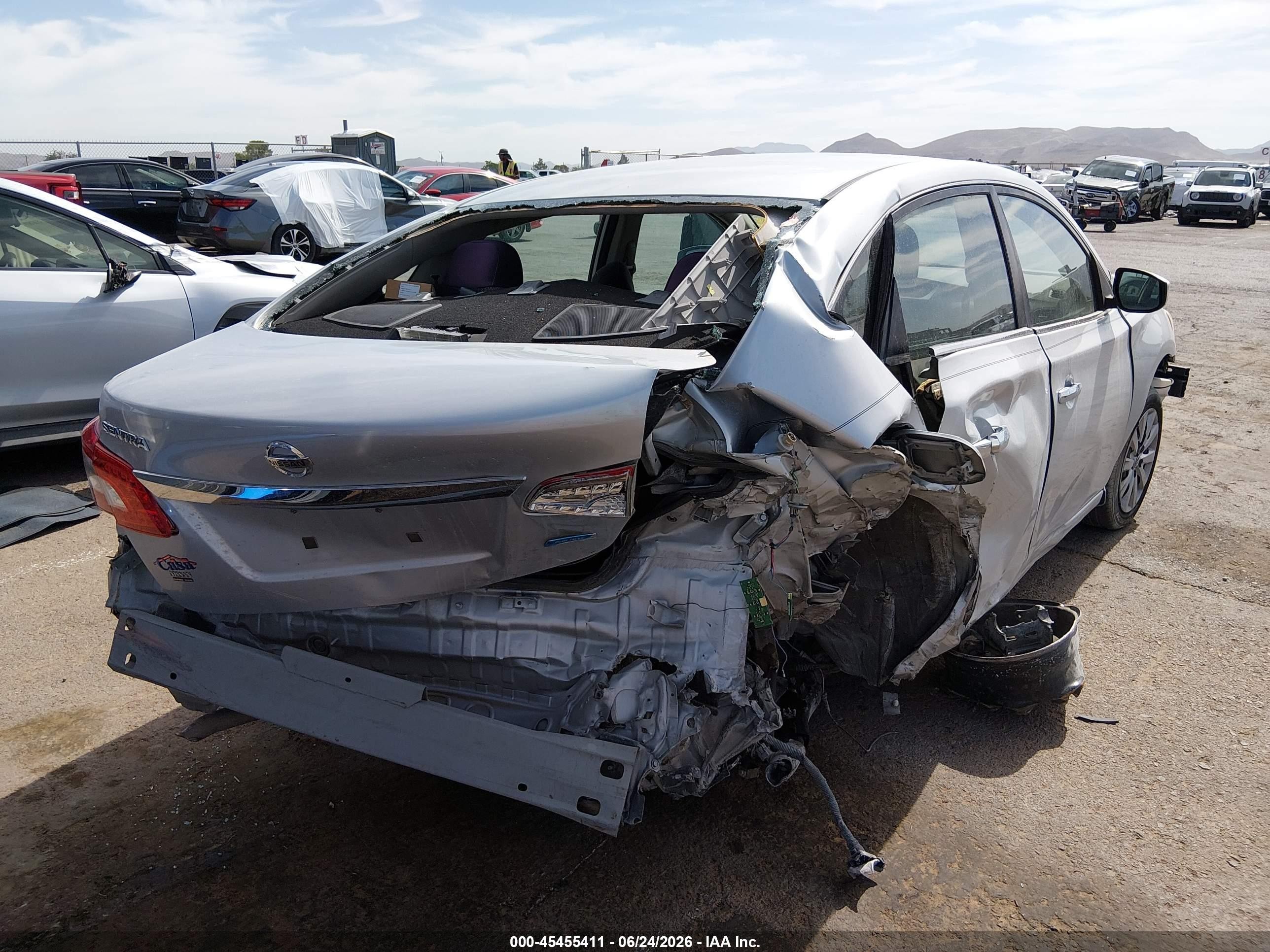 2014 Nissan Sentra S Silver vin: 3N1AB7AP4EY211592