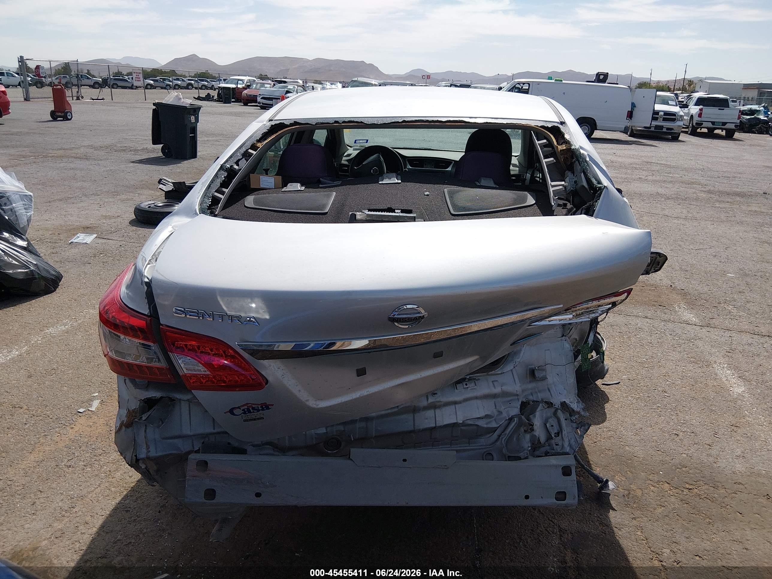 2014 Nissan Sentra S Silver vin: 3N1AB7AP4EY211592