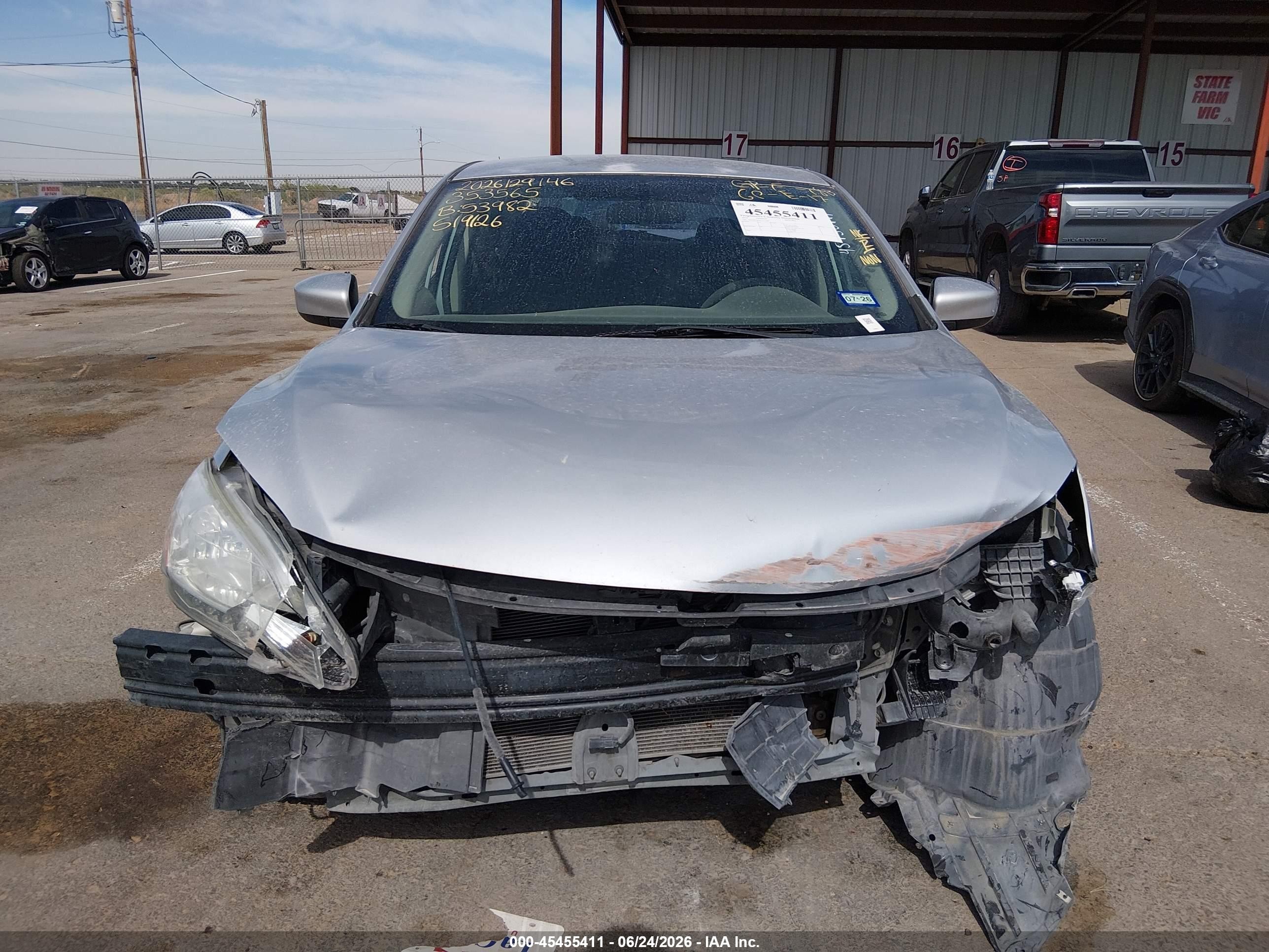 2014 Nissan Sentra S Silver vin: 3N1AB7AP4EY211592