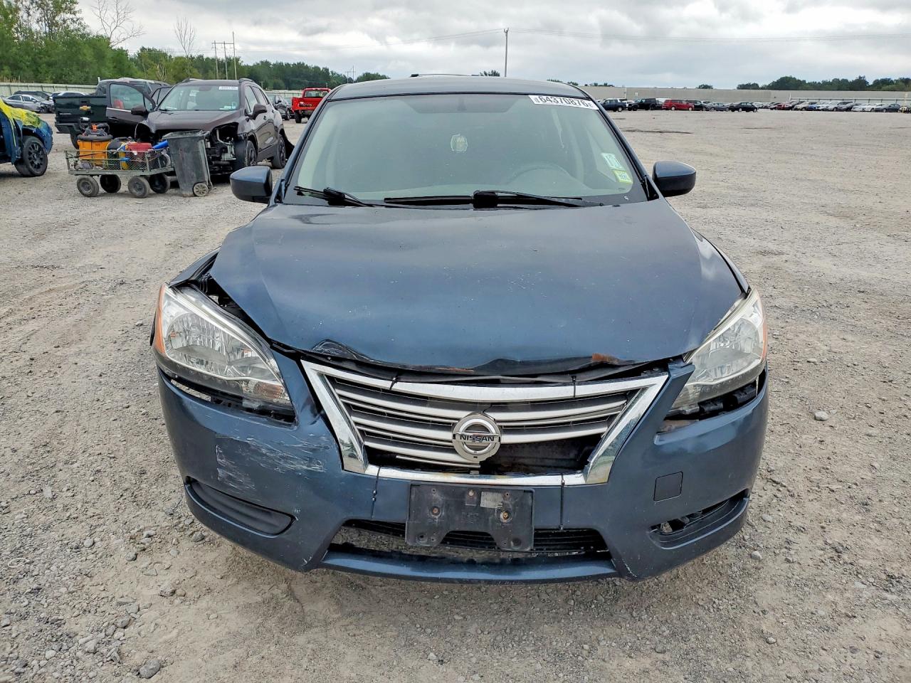 2014 Nissan Sentra Sv Синий vin: 3N1AB7AP4EY221071