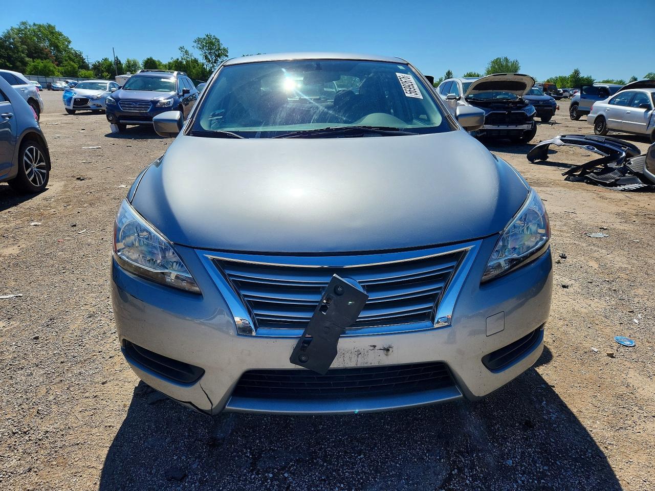 2014 Nissan Sentra Sv Silver vin: 3N1AB7AP4EY233849
