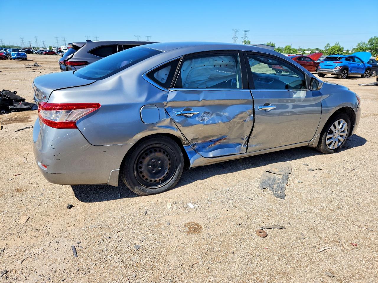 2014 Nissan Sentra Sv Silver vin: 3N1AB7AP4EY233849