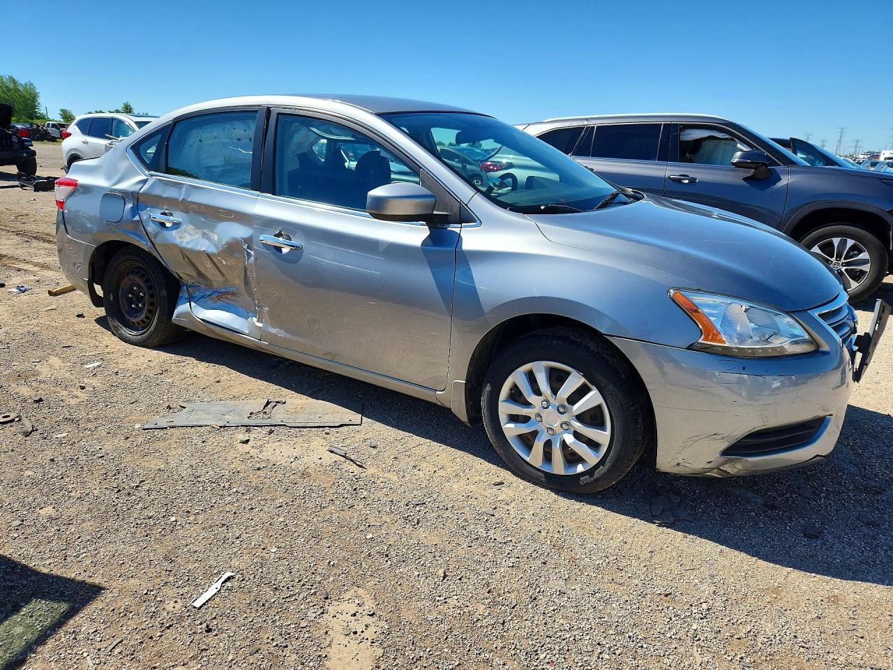 2014 Nissan Sentra Sv Silver vin: 3N1AB7AP4EY233849