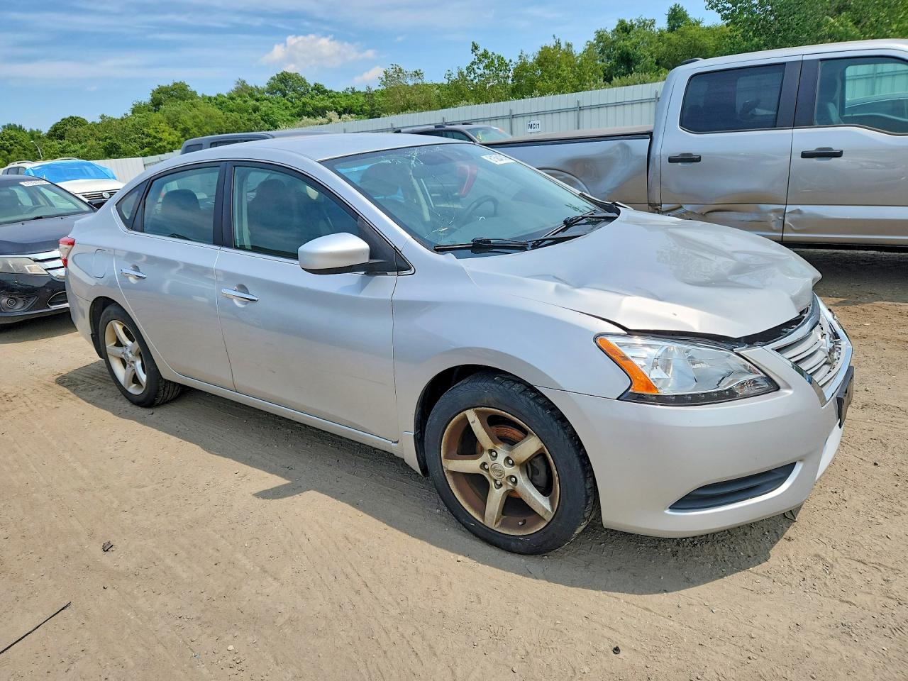 2014 Nissan Sentra Sv Silver vin: 3N1AB7AP4EY236346