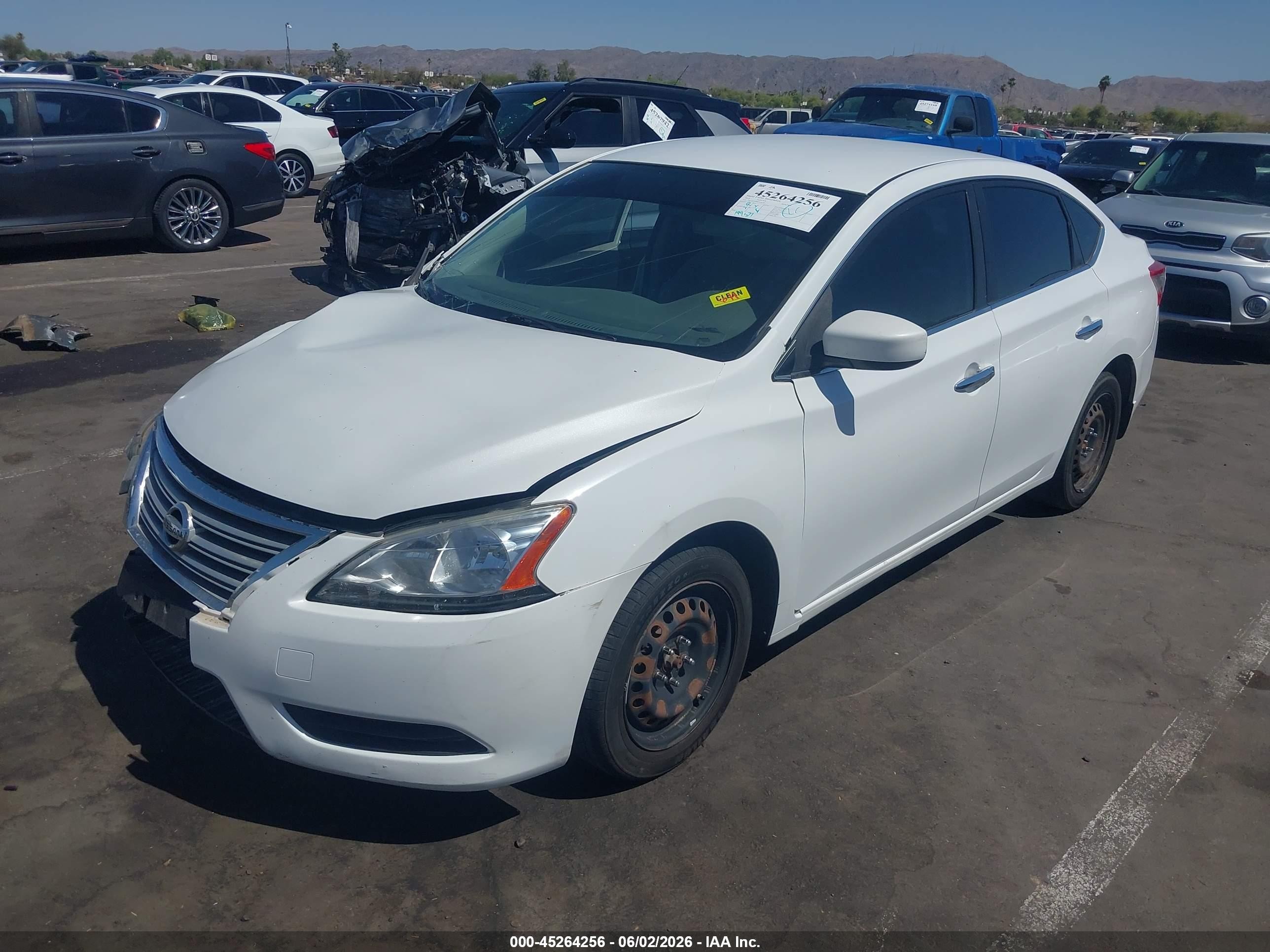 2014 Nissan Sentra Fe+ S/fe+ Sv/s/sl/sr/sv Белый vin: 3N1AB7AP4EY245287