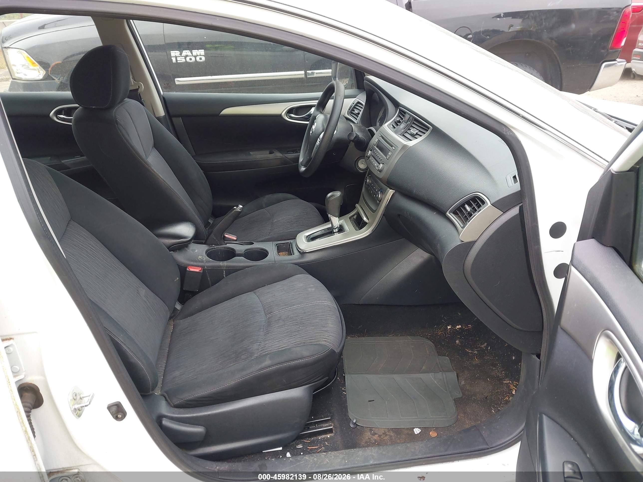 2014 Nissan Sentra Fe+ S/fe+ Sv/s/sl/sr/sv White vin: 3N1AB7AP4EY245998