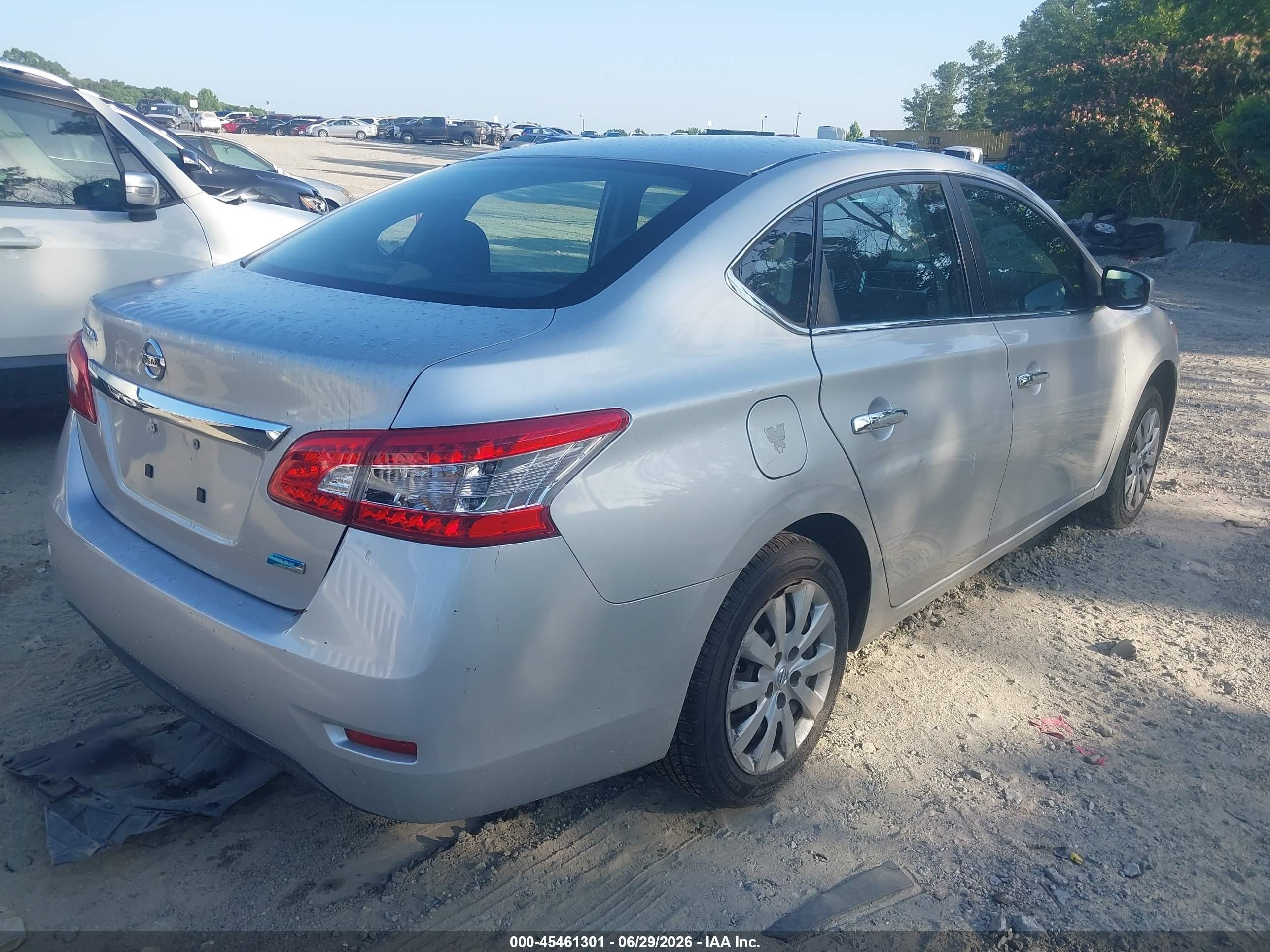 2014 Nissan Sentra S Silver vin: 3N1AB7AP4EY251977