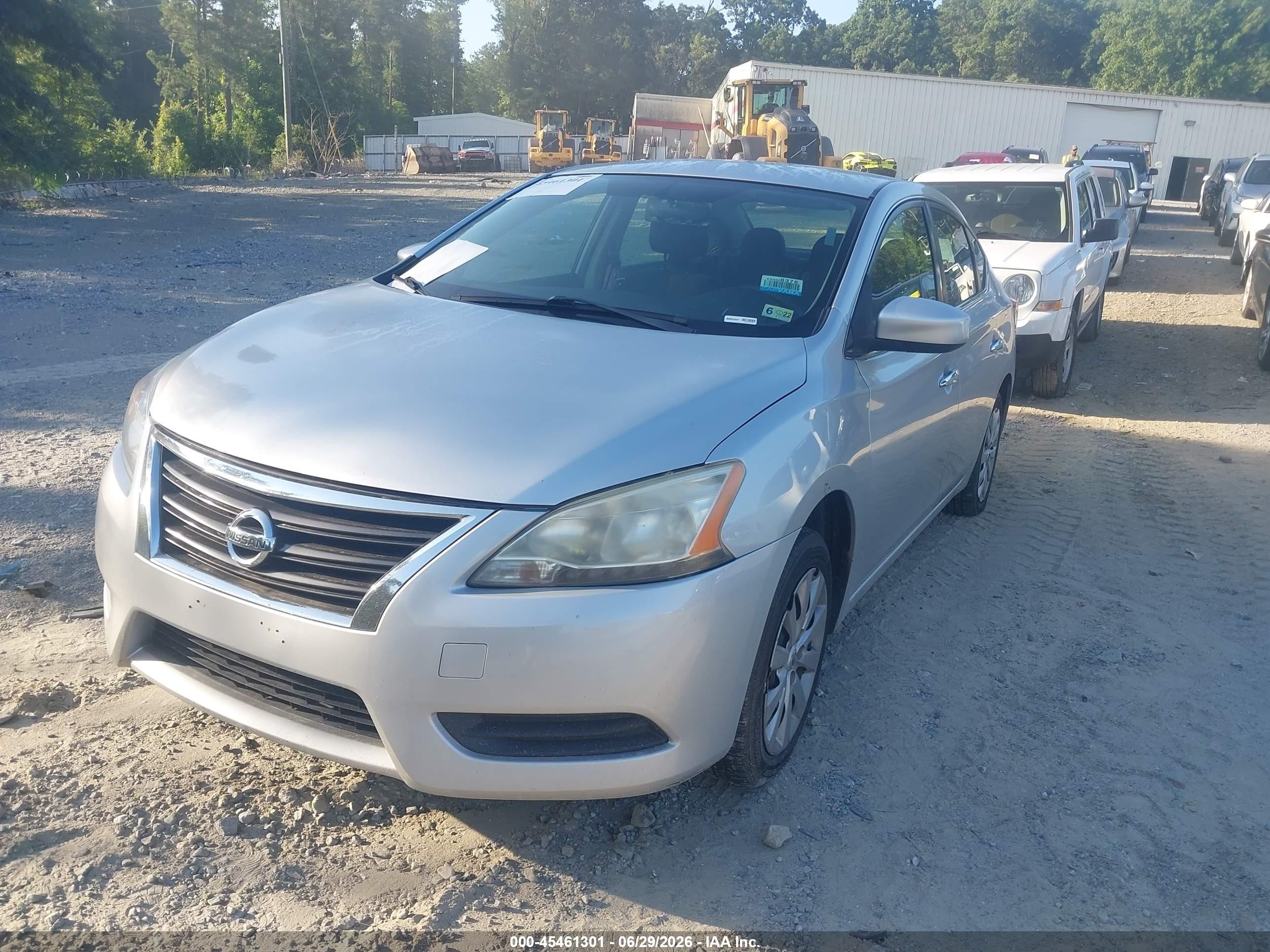 2014 Nissan Sentra S Silver vin: 3N1AB7AP4EY251977