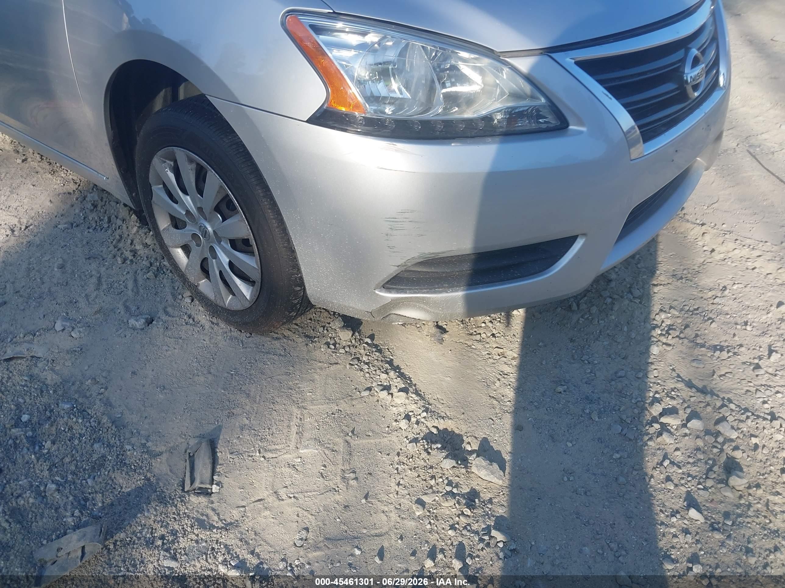 2014 Nissan Sentra S Silver vin: 3N1AB7AP4EY251977