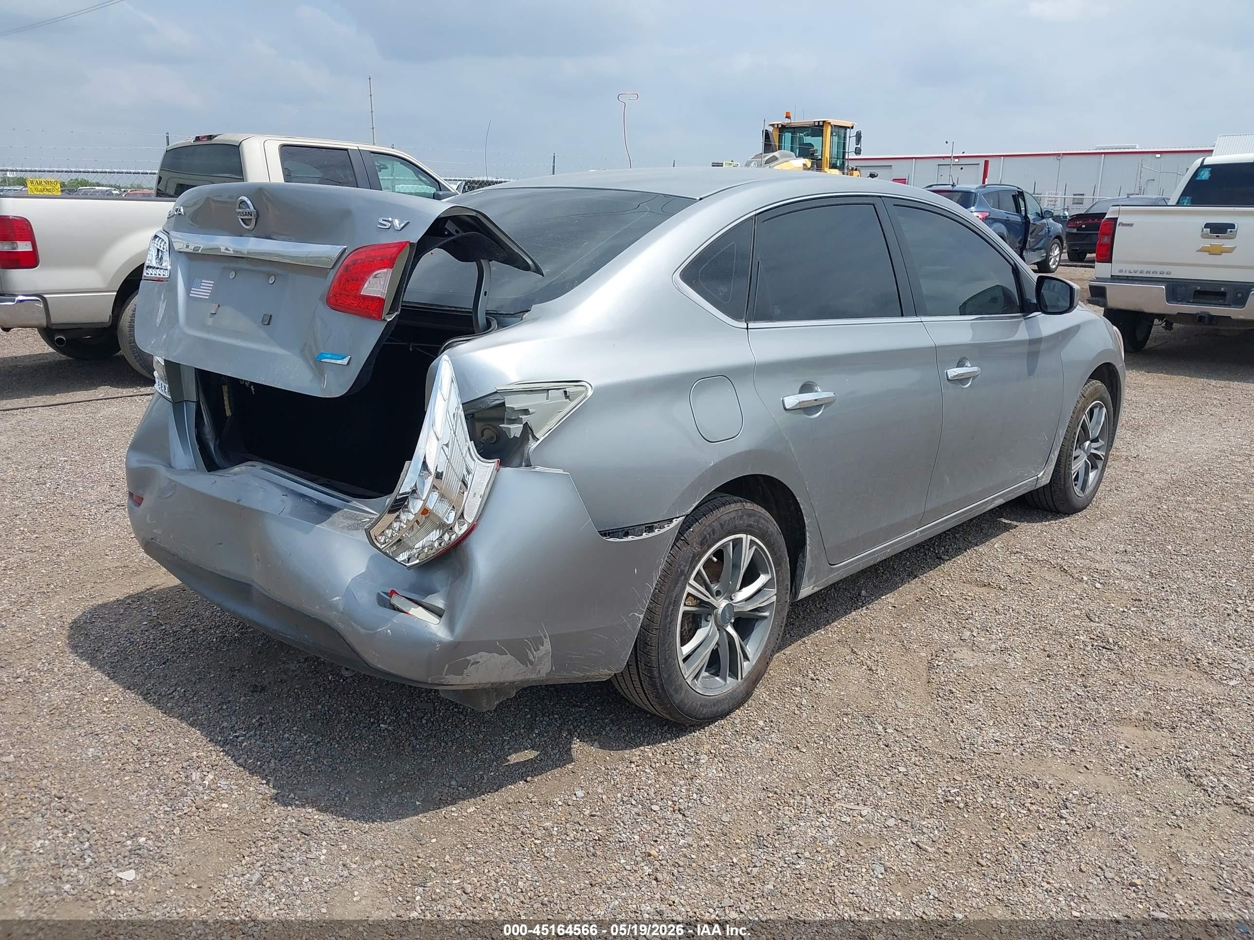 2014 Nissan Sentra Sv Серый vin: 3N1AB7AP4EY255205