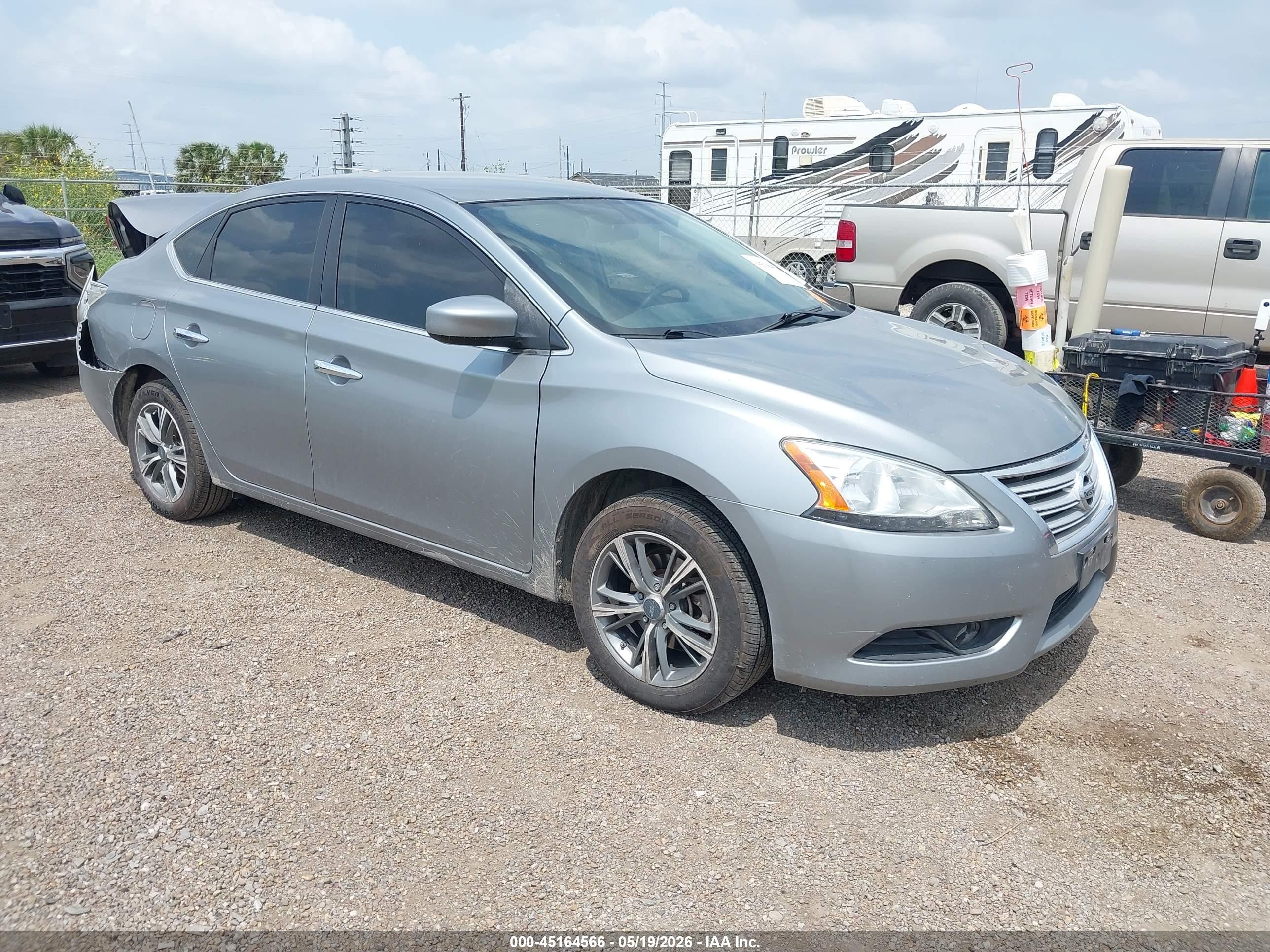 2014 Nissan Sentra Sv Gray vin: 3N1AB7AP4EY255205